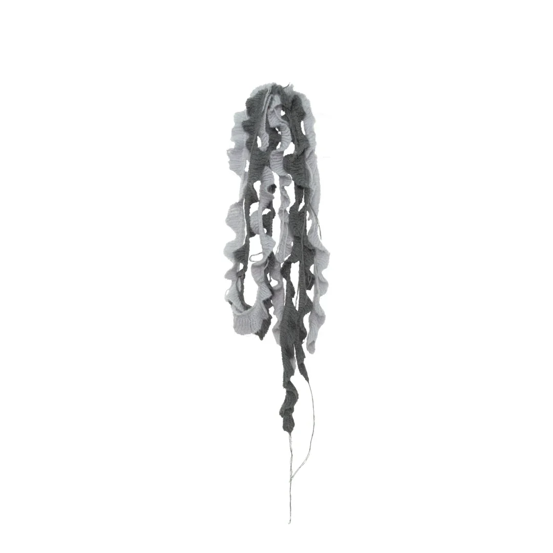 Mohair Wool Spiral Knit Scarf - Image 5
