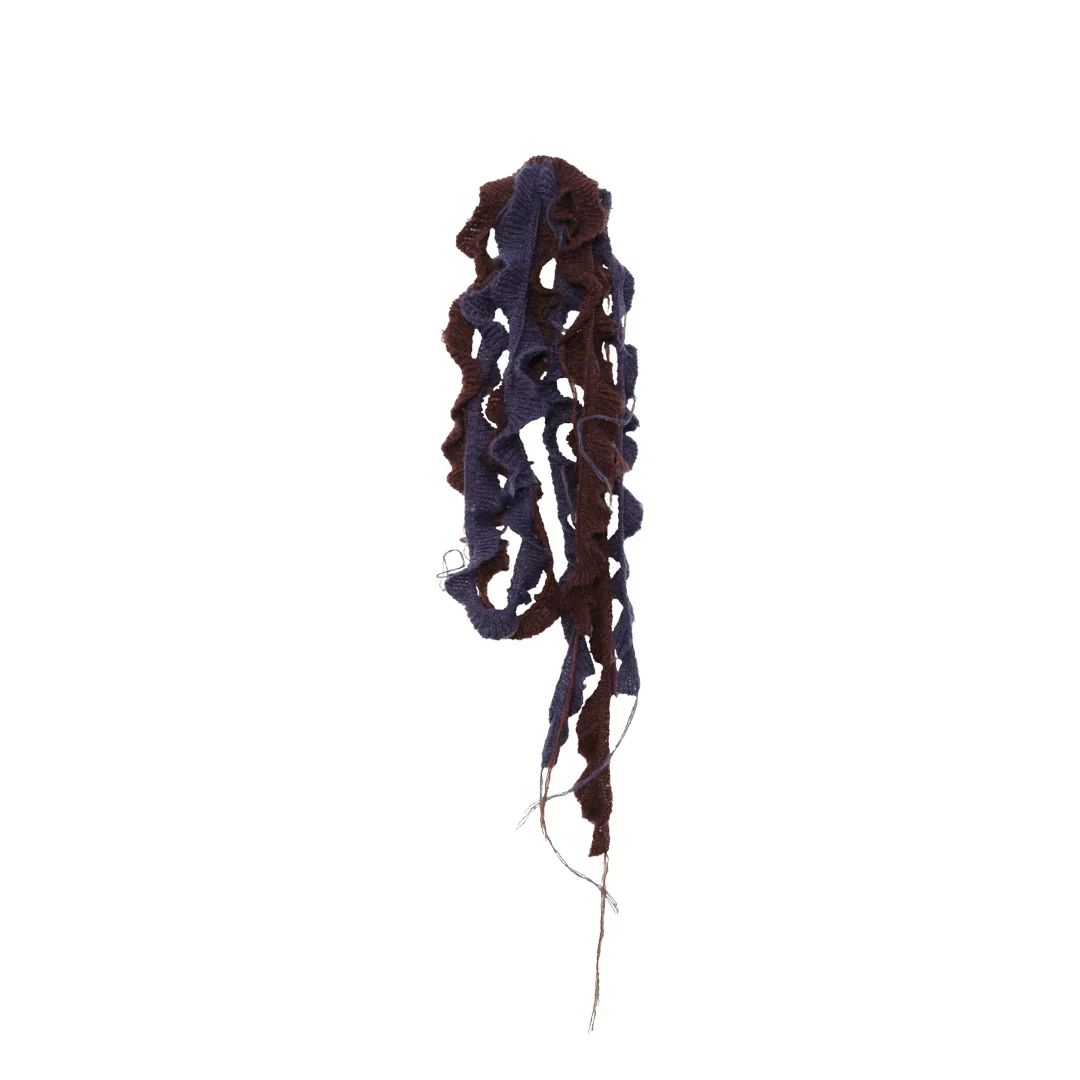 Mohair Wool Spiral Knit Scarf - Image 6