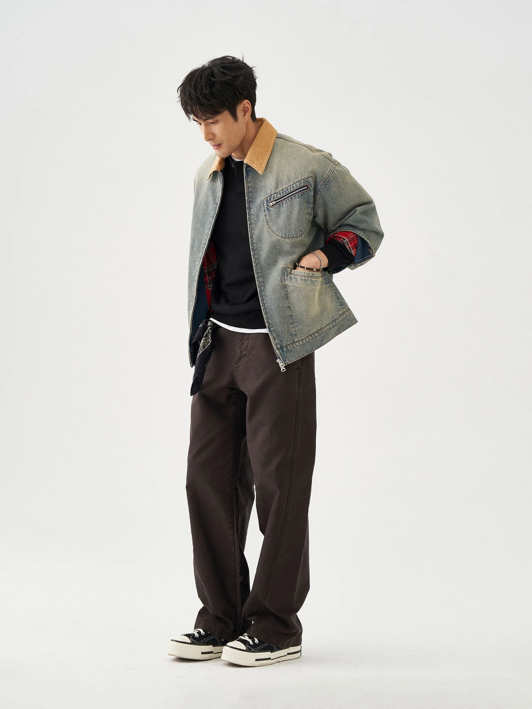 Moleskin Straight Pants