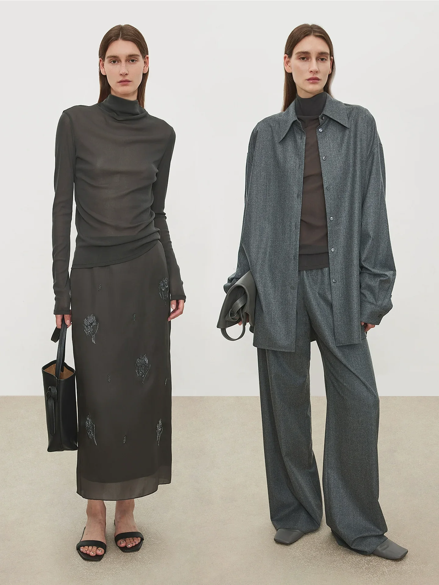 Monet Shadow Mesh Mock‑Neck Top - Image 3