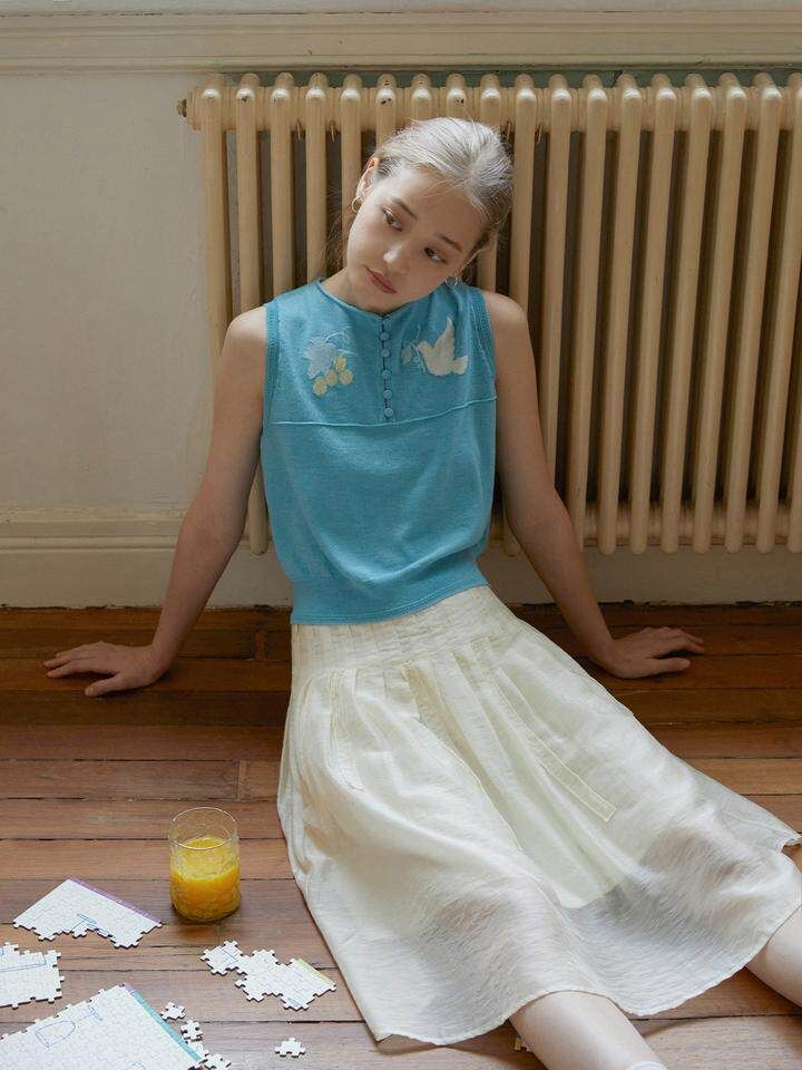 Motif Sleeveless Knit