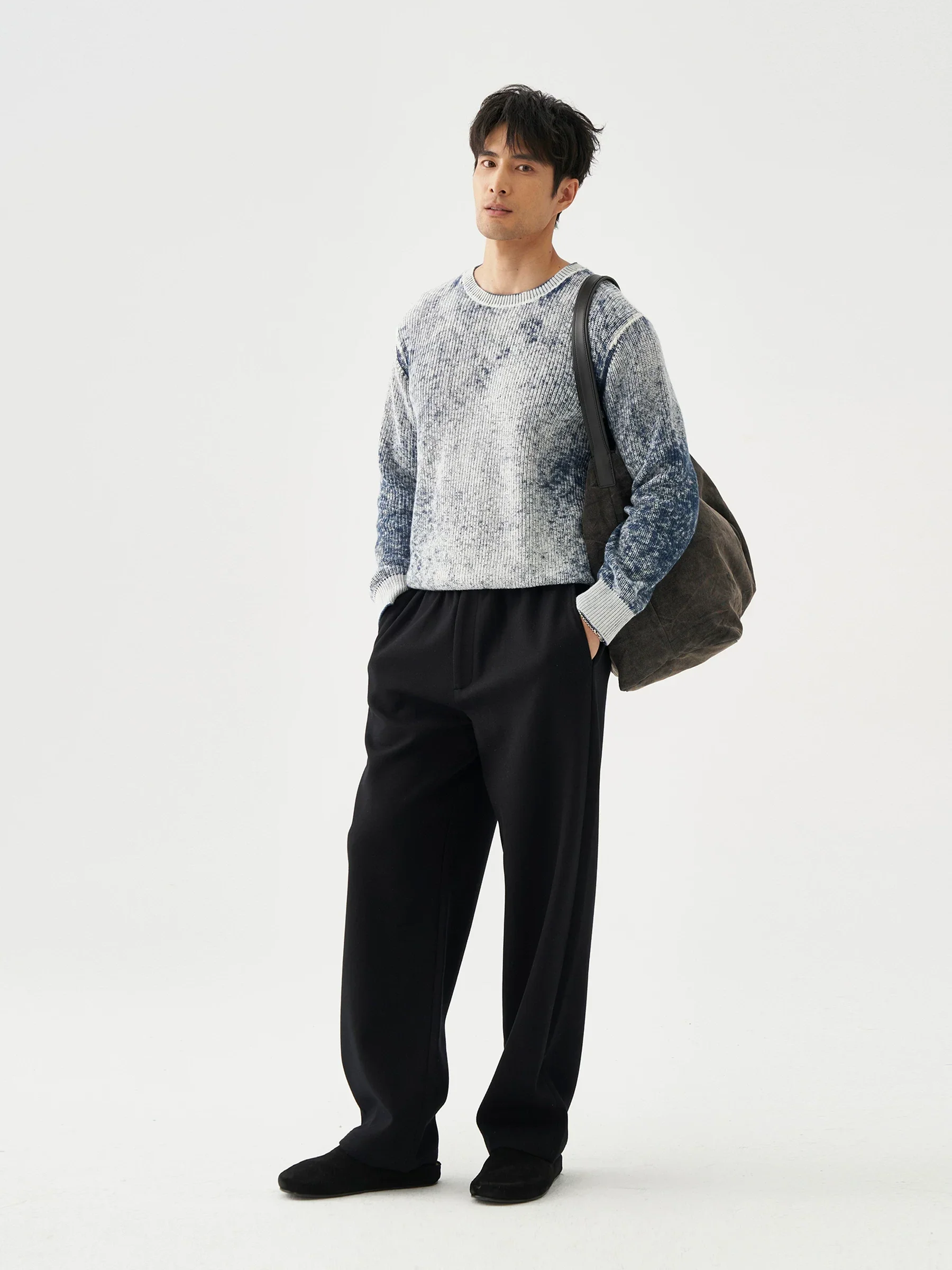 Mottled Crewneck Sweater