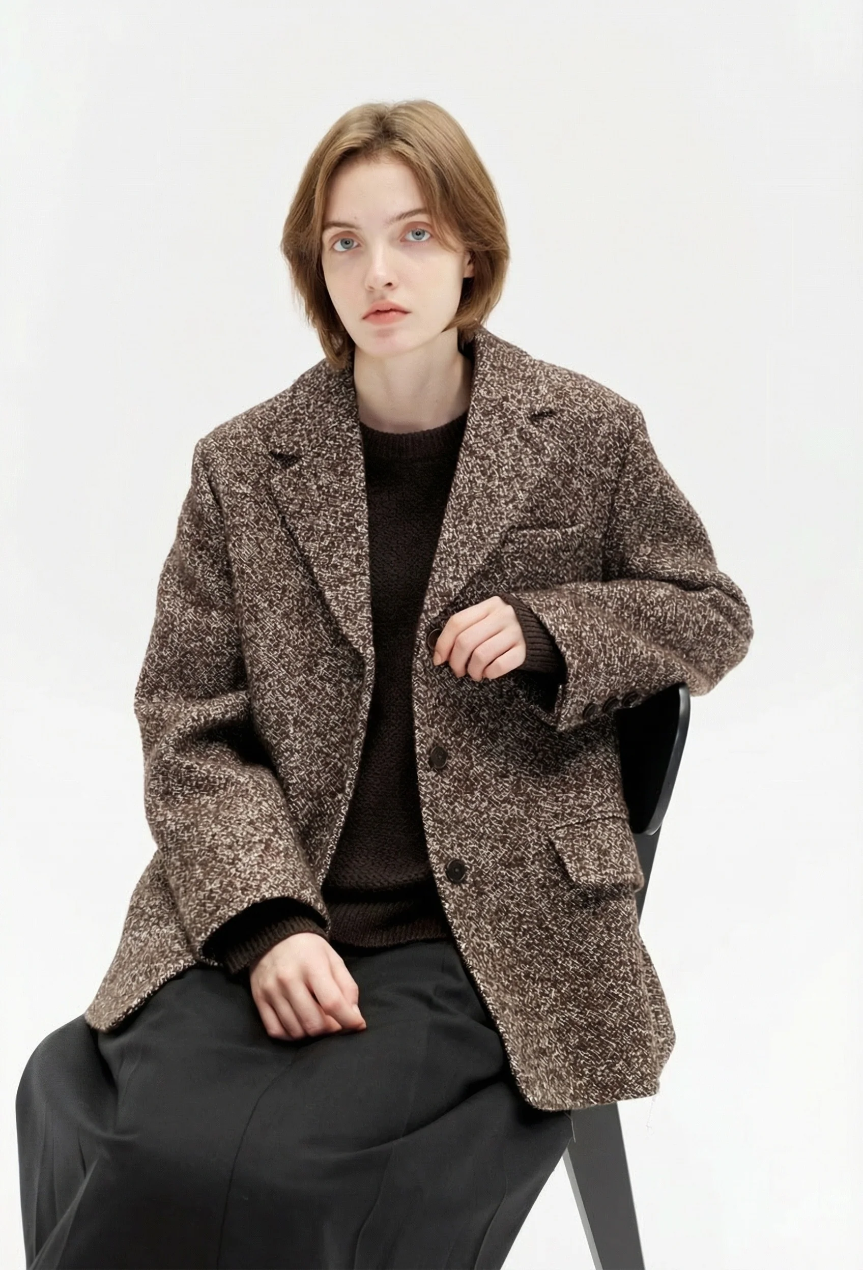 Mottled Tweed Blazer - Image 8
