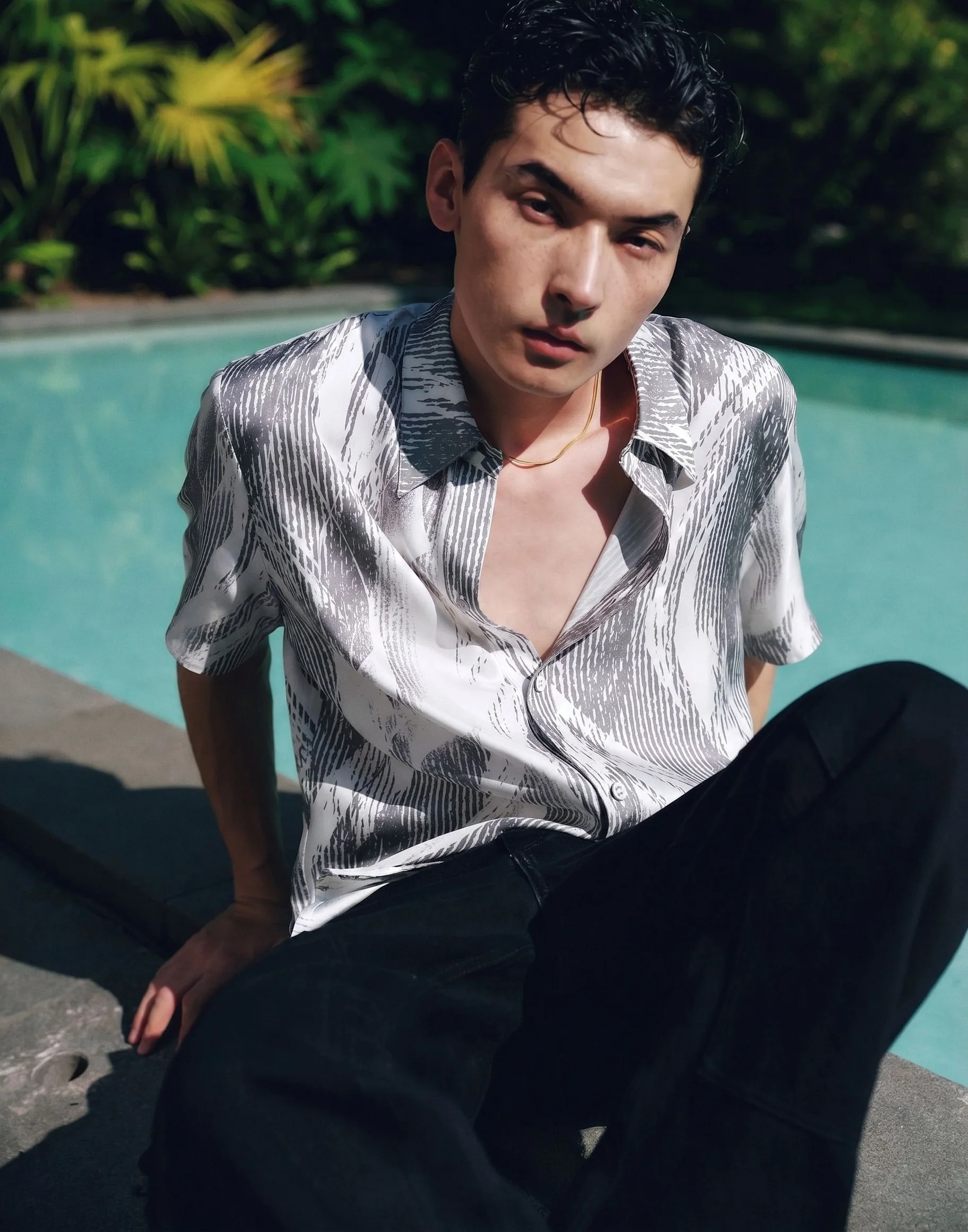 Mulberry Silk Abstract Print Shirt - Image 5