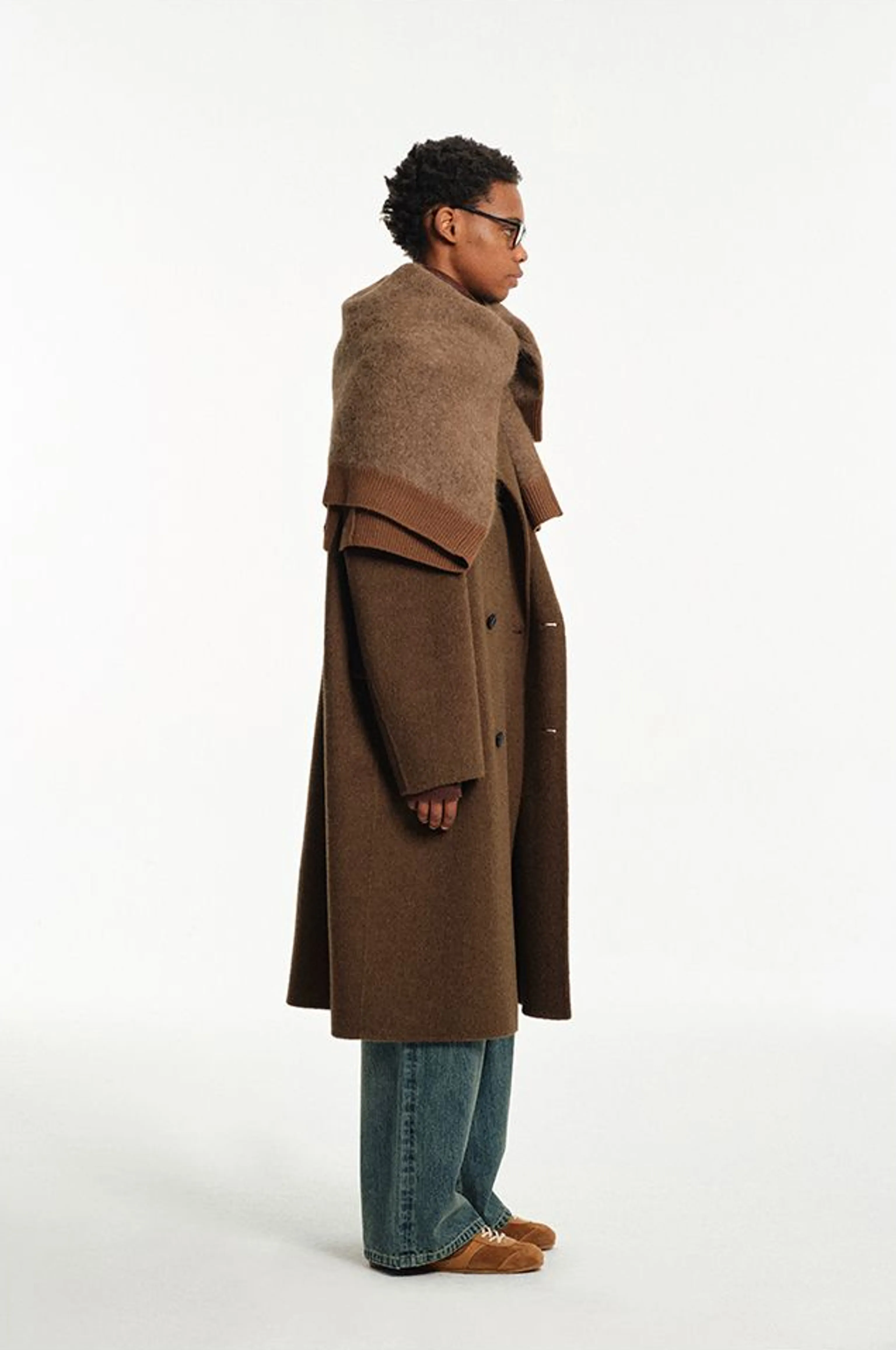 Mulberry Silk and Cashmere Double-Breasted Coat - Image 5