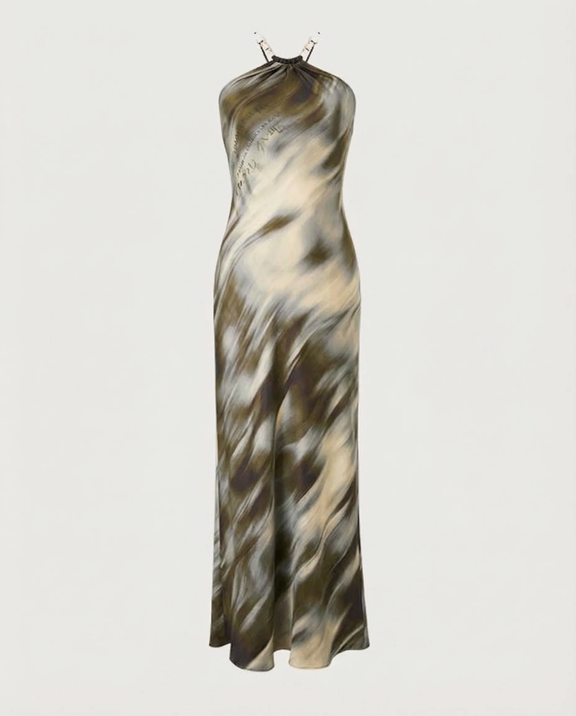 Mulberry Silk Beaded Halter Slip Dress - Image 6