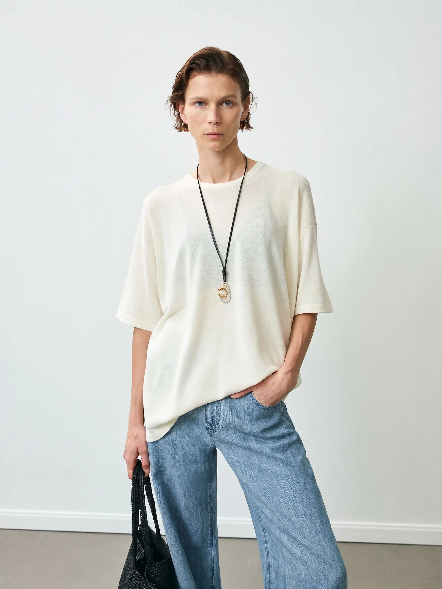 Mulberry Silk Knit Tee