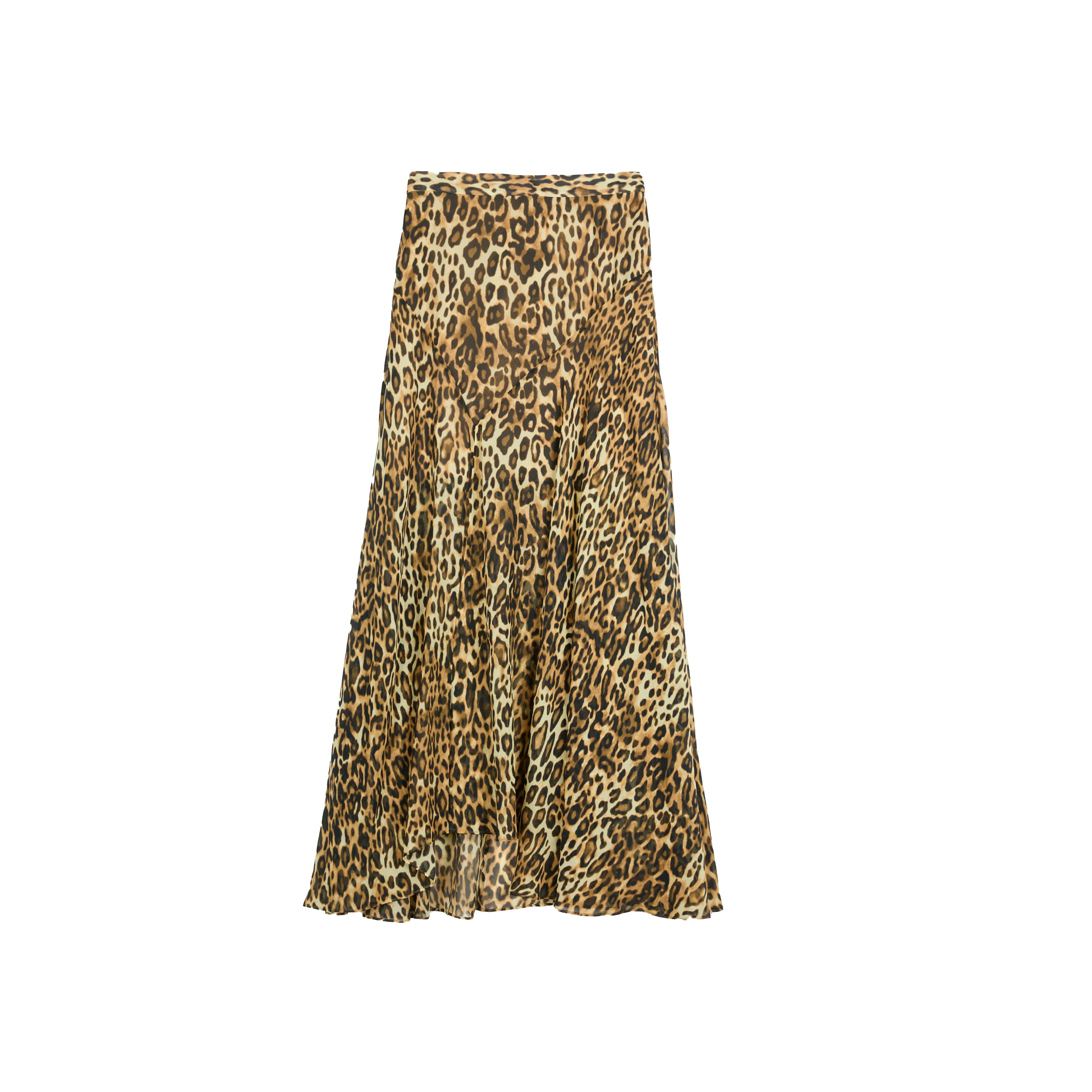 Mulberry Silk Leopard-Print Midi Skirt - Image 5
