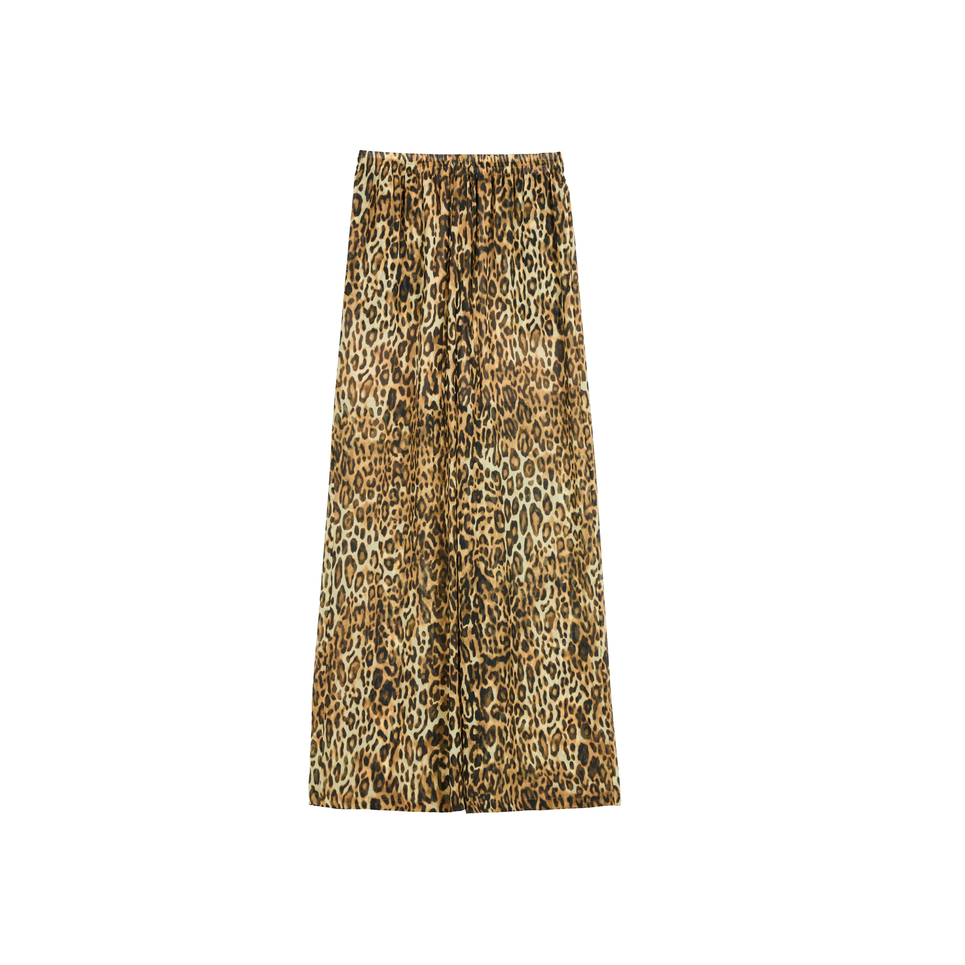 Mulberry Silk Leopard-Print Midi Skirt - Image 6