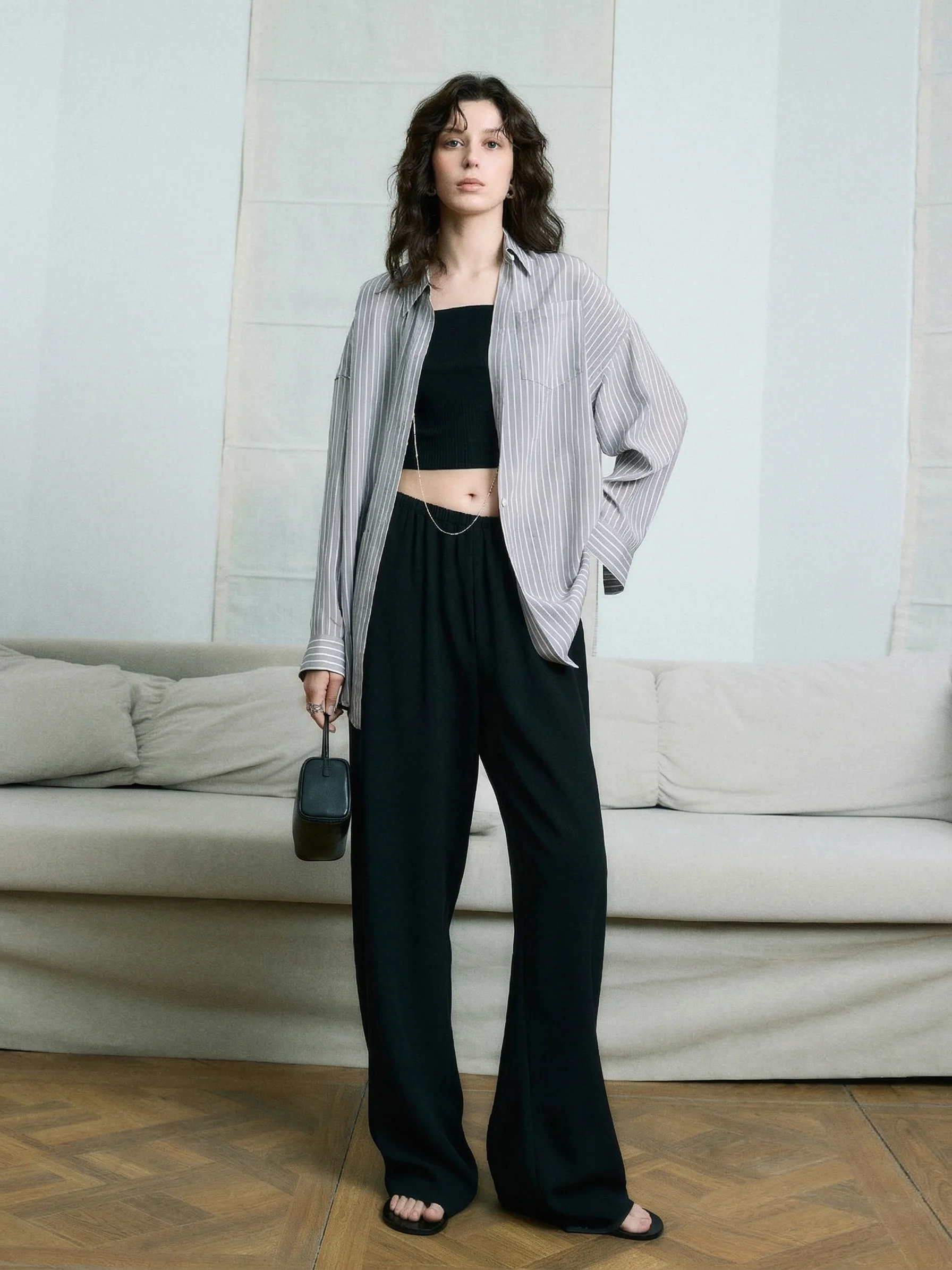 Mulberry Silk Pinstripe Three-Piece Set - Image 10