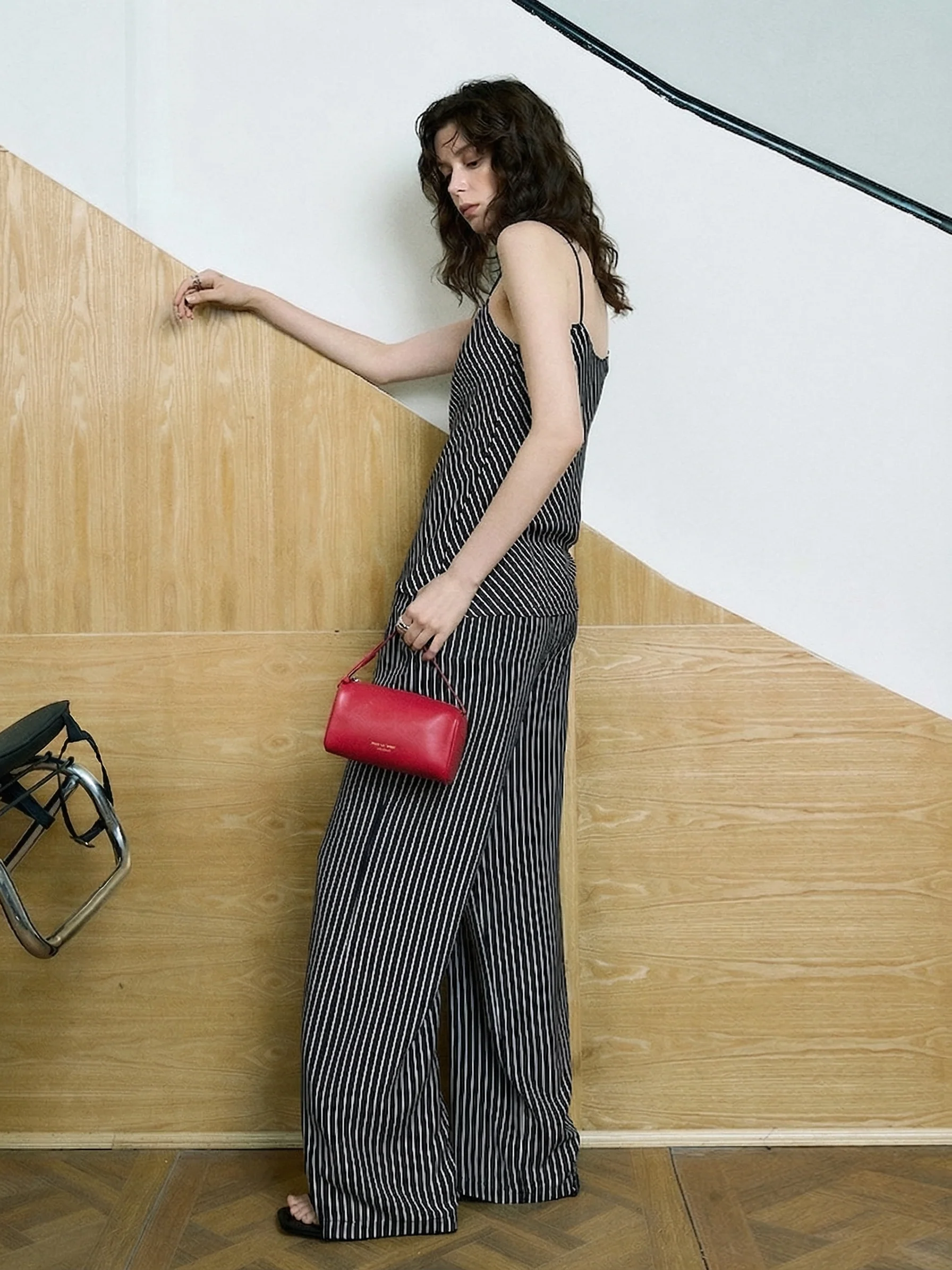 Mulberry Silk Pinstripe Three-Piece Set - Image 11