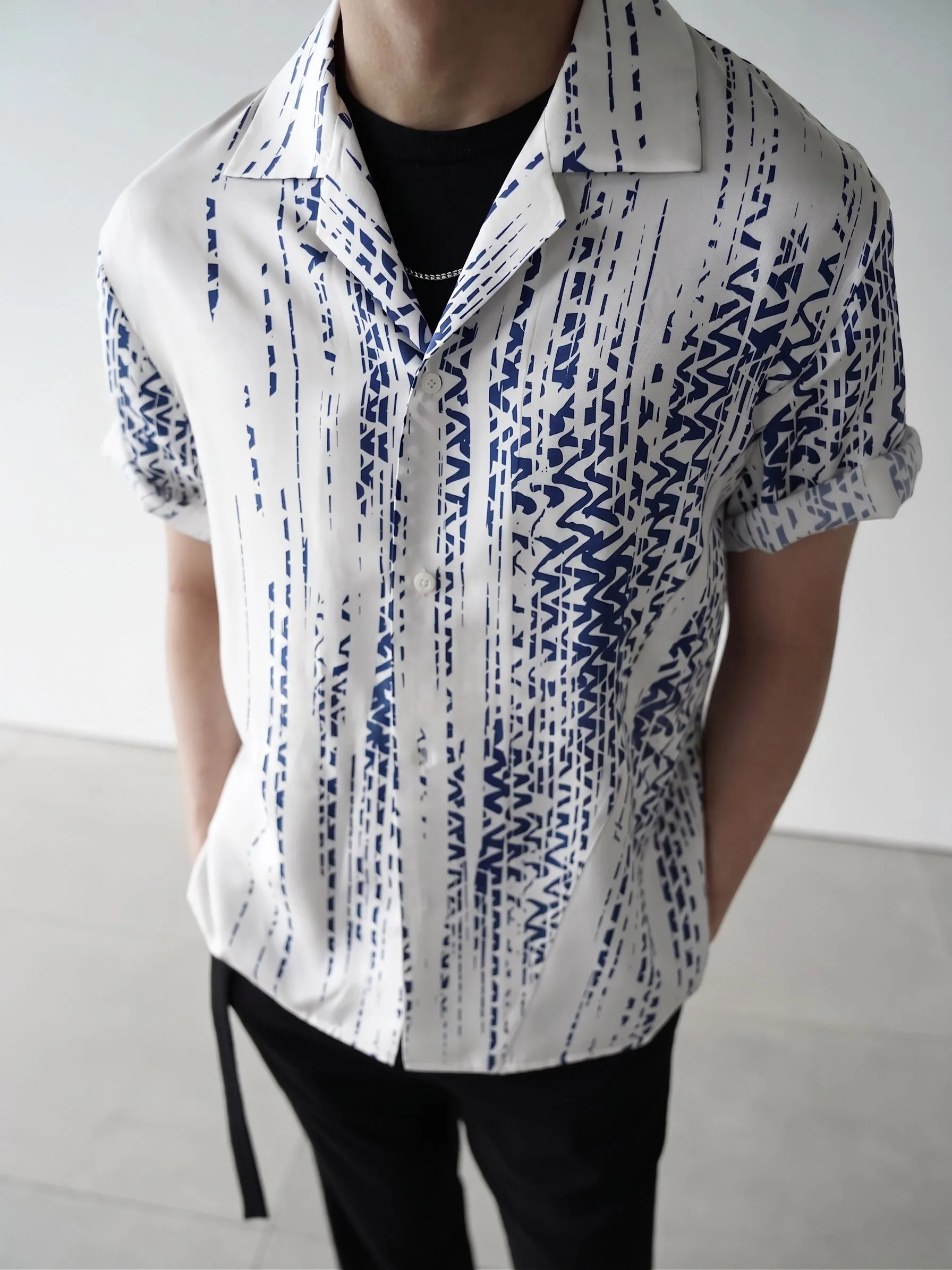 Mulberry Silk Printed Camp Shirt - Image 3