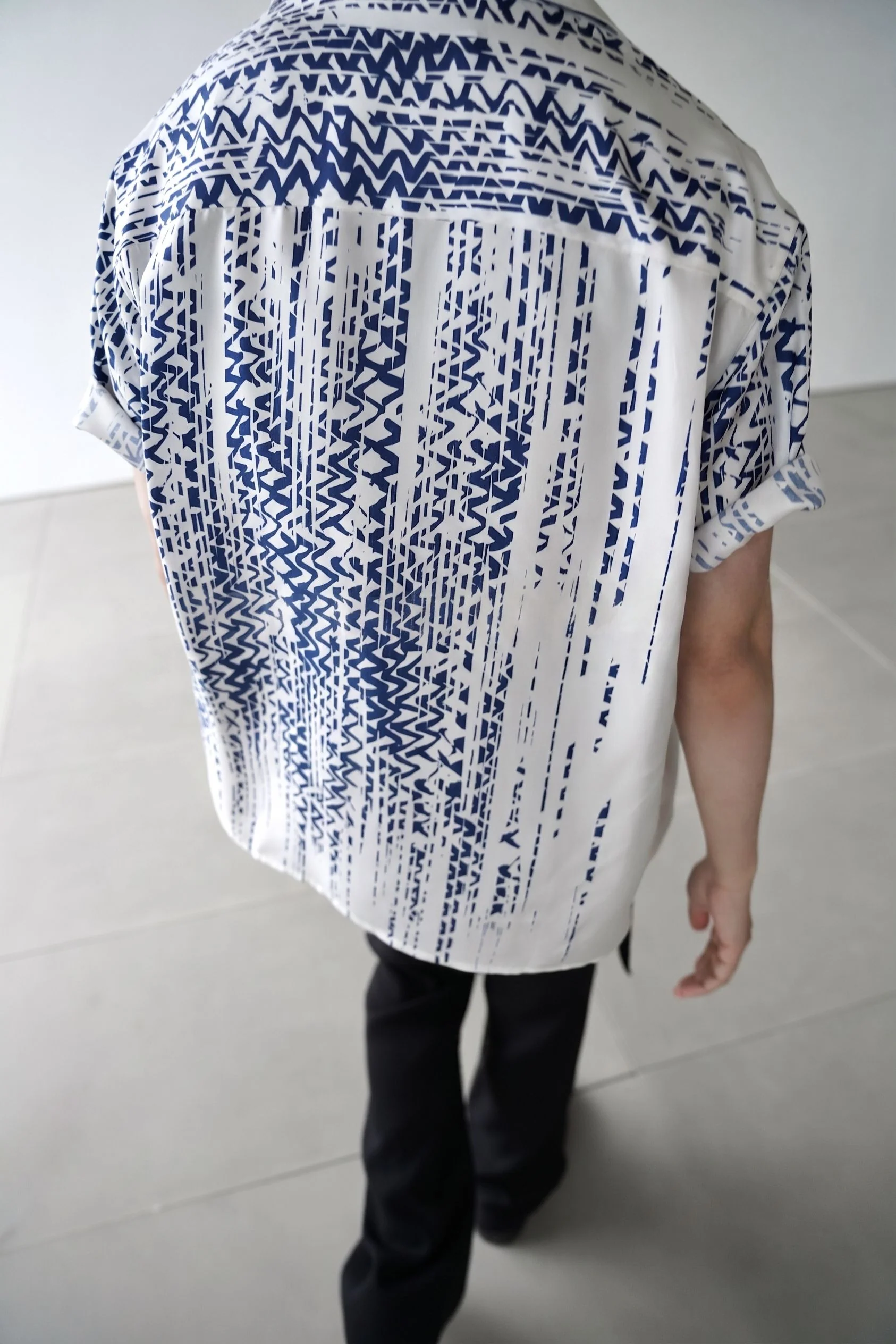 Mulberry Silk Printed Camp Shirt - Image 4