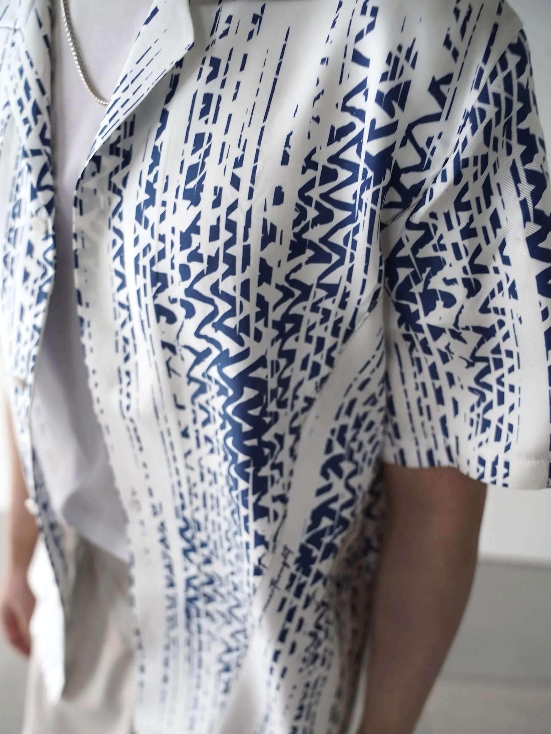 Mulberry Silk Printed Camp Shirt - Image 6