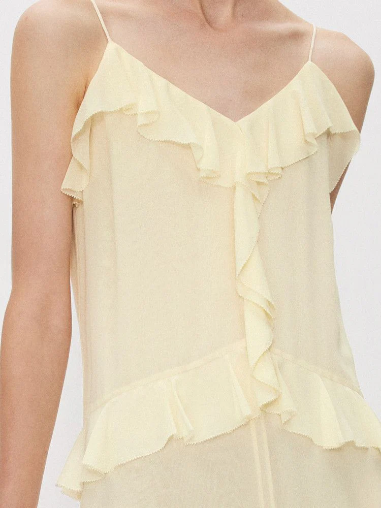 Mulberry Silk Ruffle Cami - Image 5