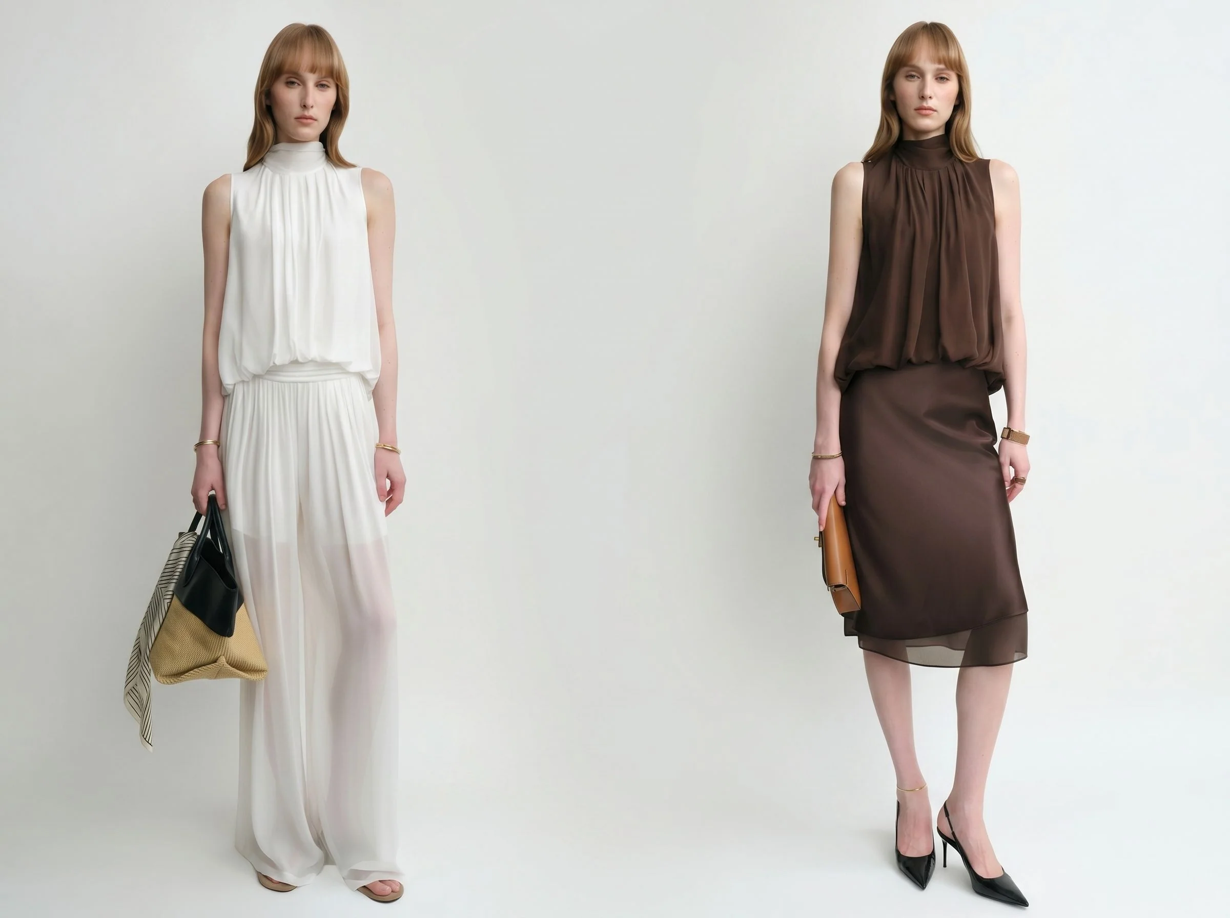 Mulberry Silk Scarf-Neck Blouse - Image 3