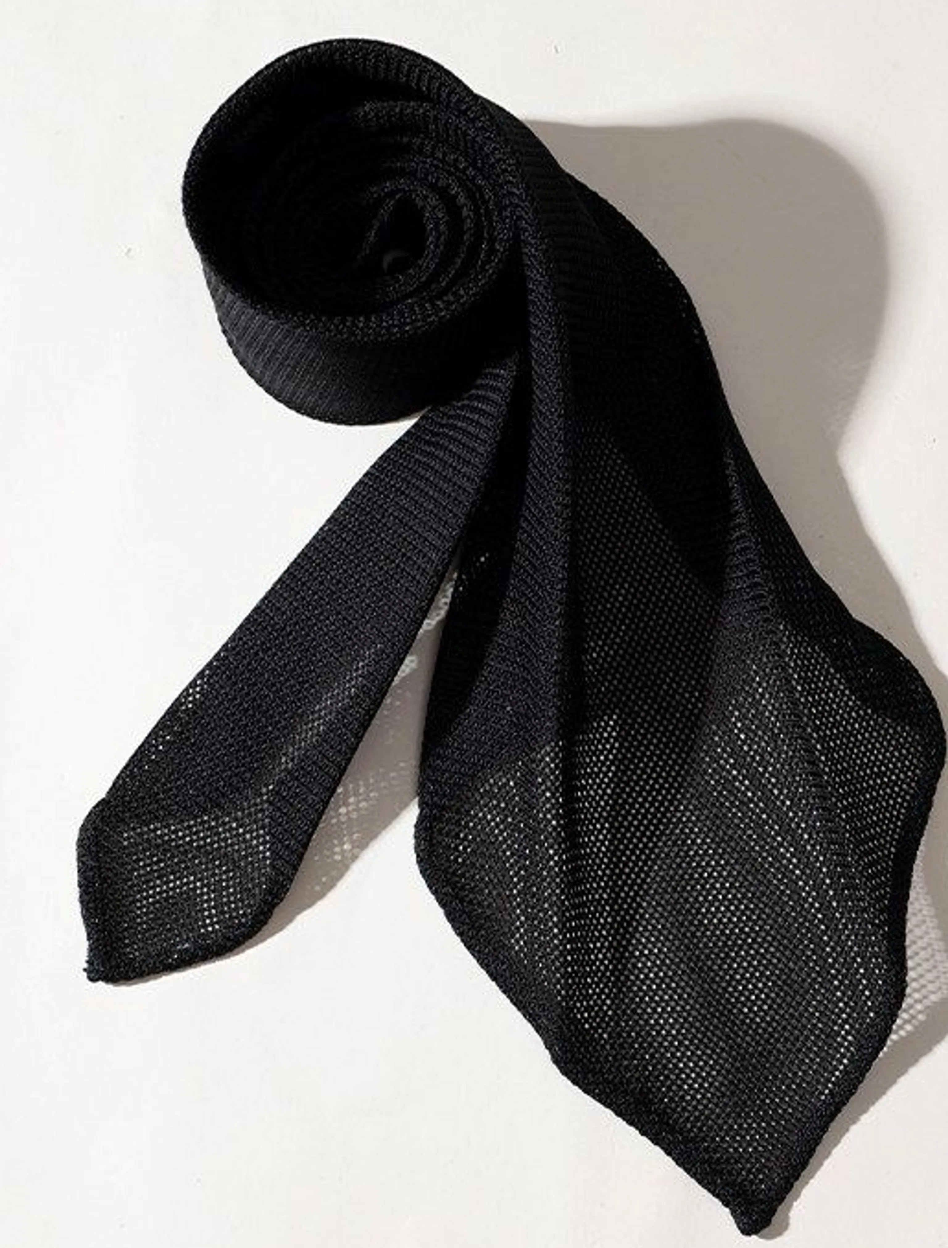 Mulberry Silk Sevenfold Openwork Striped Tie - Image 6