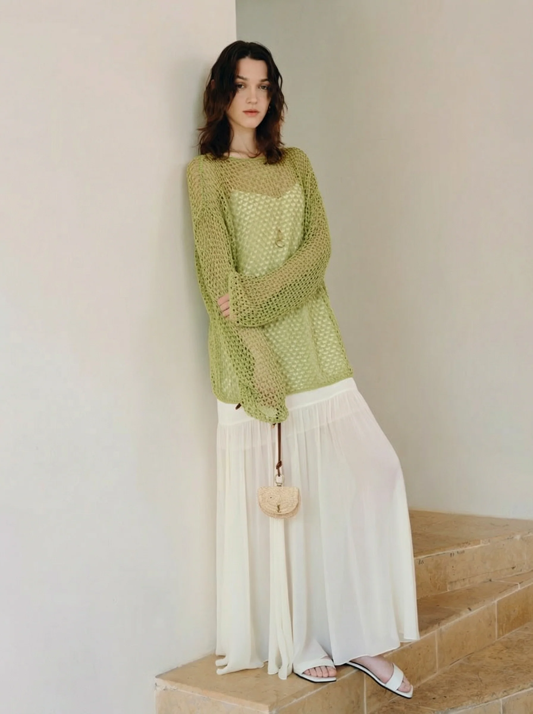 Mulberry Silk Sheer-Hem Slip Dress - Image 3