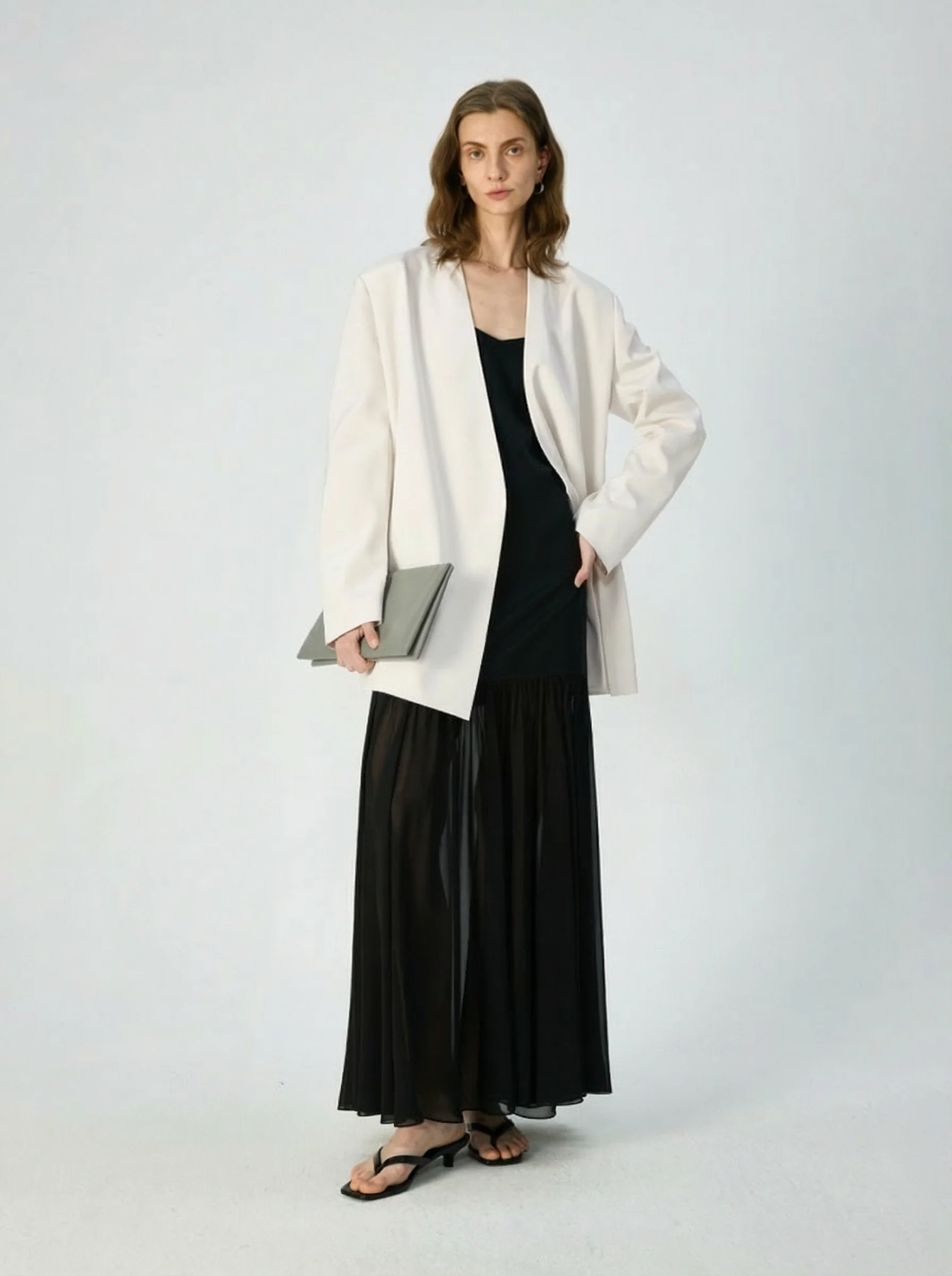 Mulberry Silk Sheer-Hem Slip Dress - Image 4