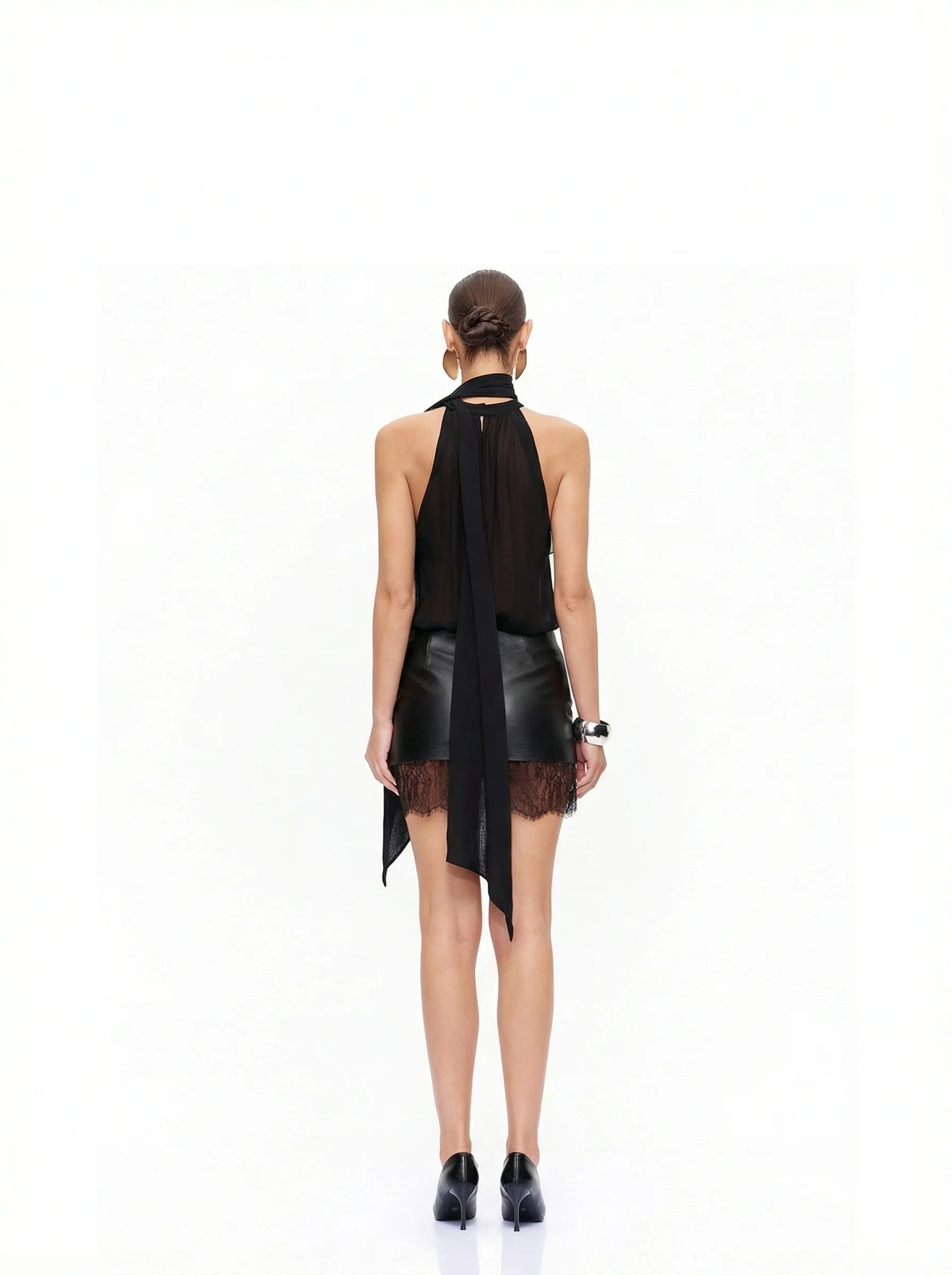 Mulberry Silk Sheer Scarf Halter - Image 6