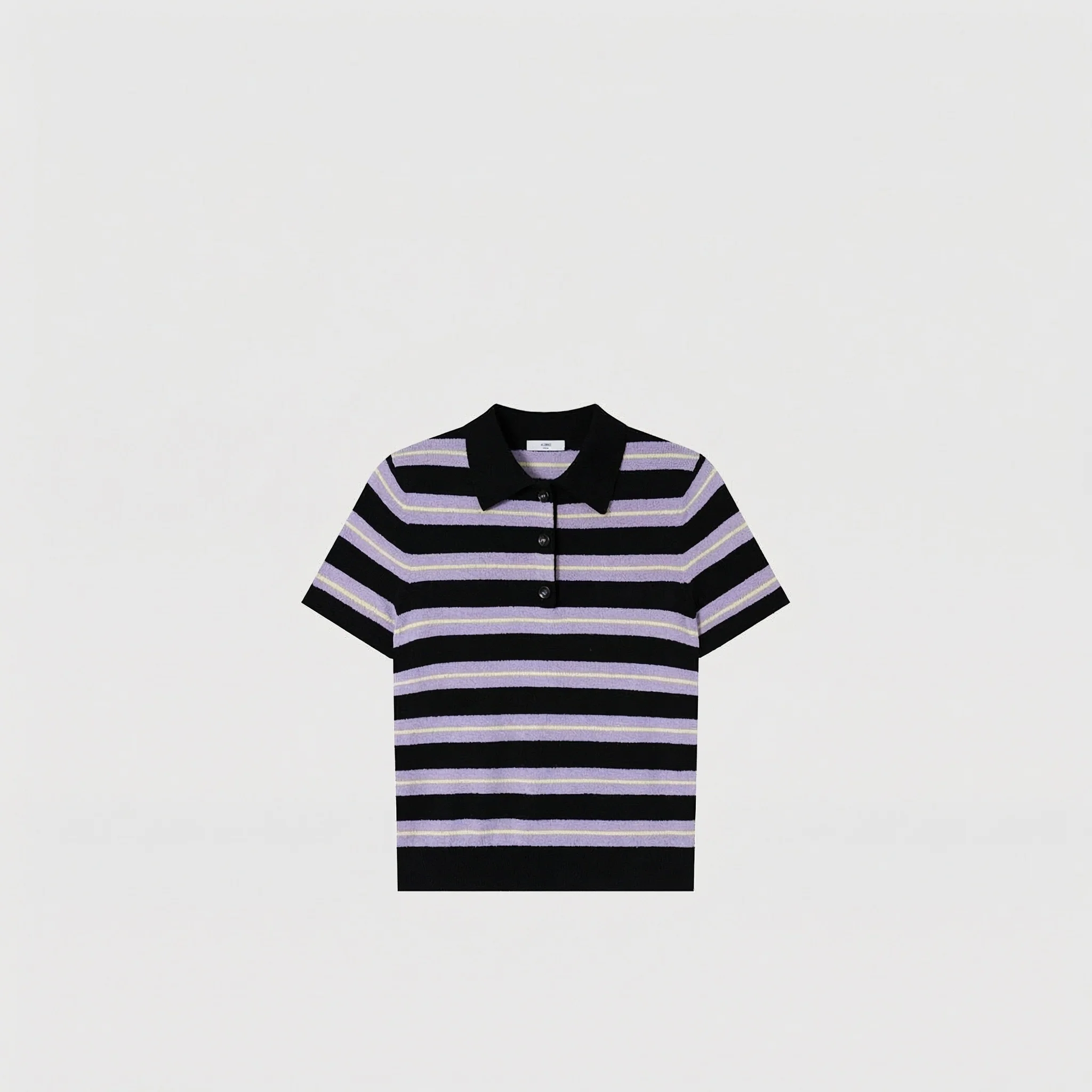 Mulberry Silk Striped Knit Polo - Image 7