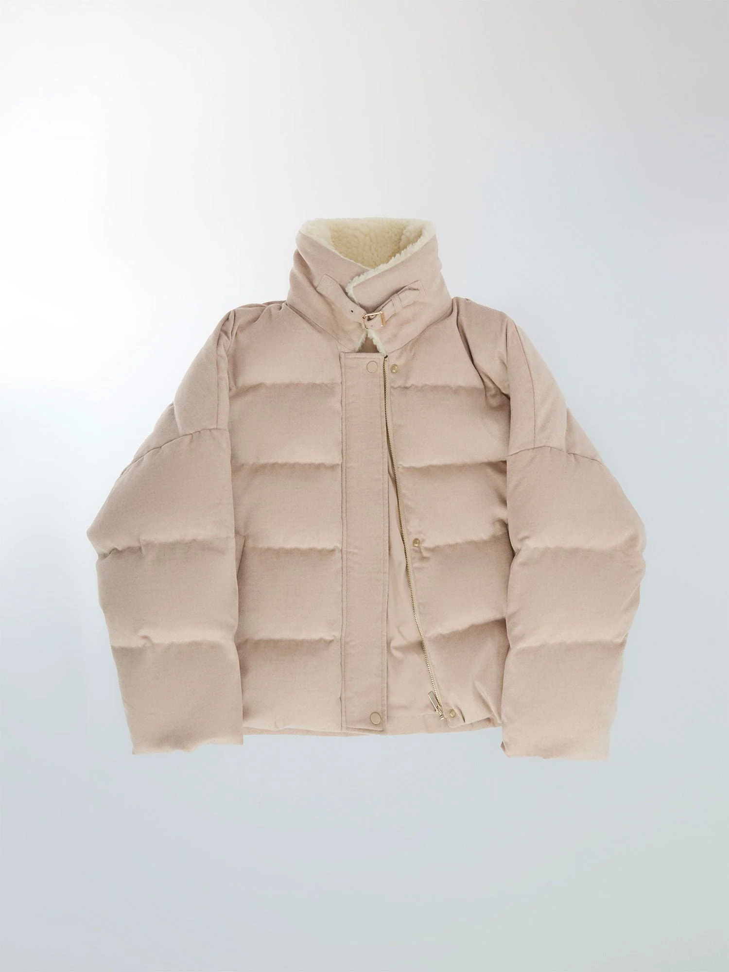 Mulberry Silk Teddy Collar Puffer - Image 2