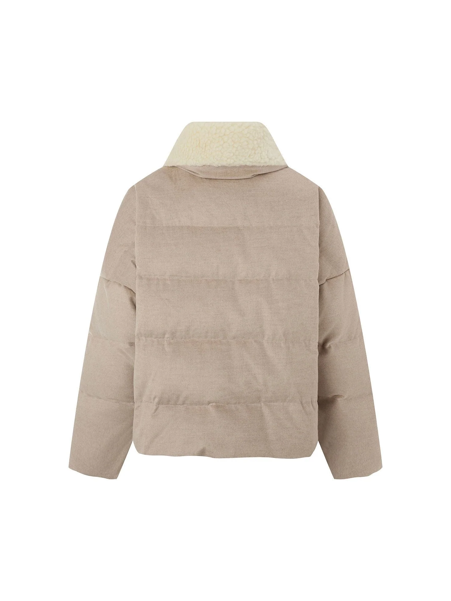 Mulberry Silk Teddy Collar Puffer - Image 4
