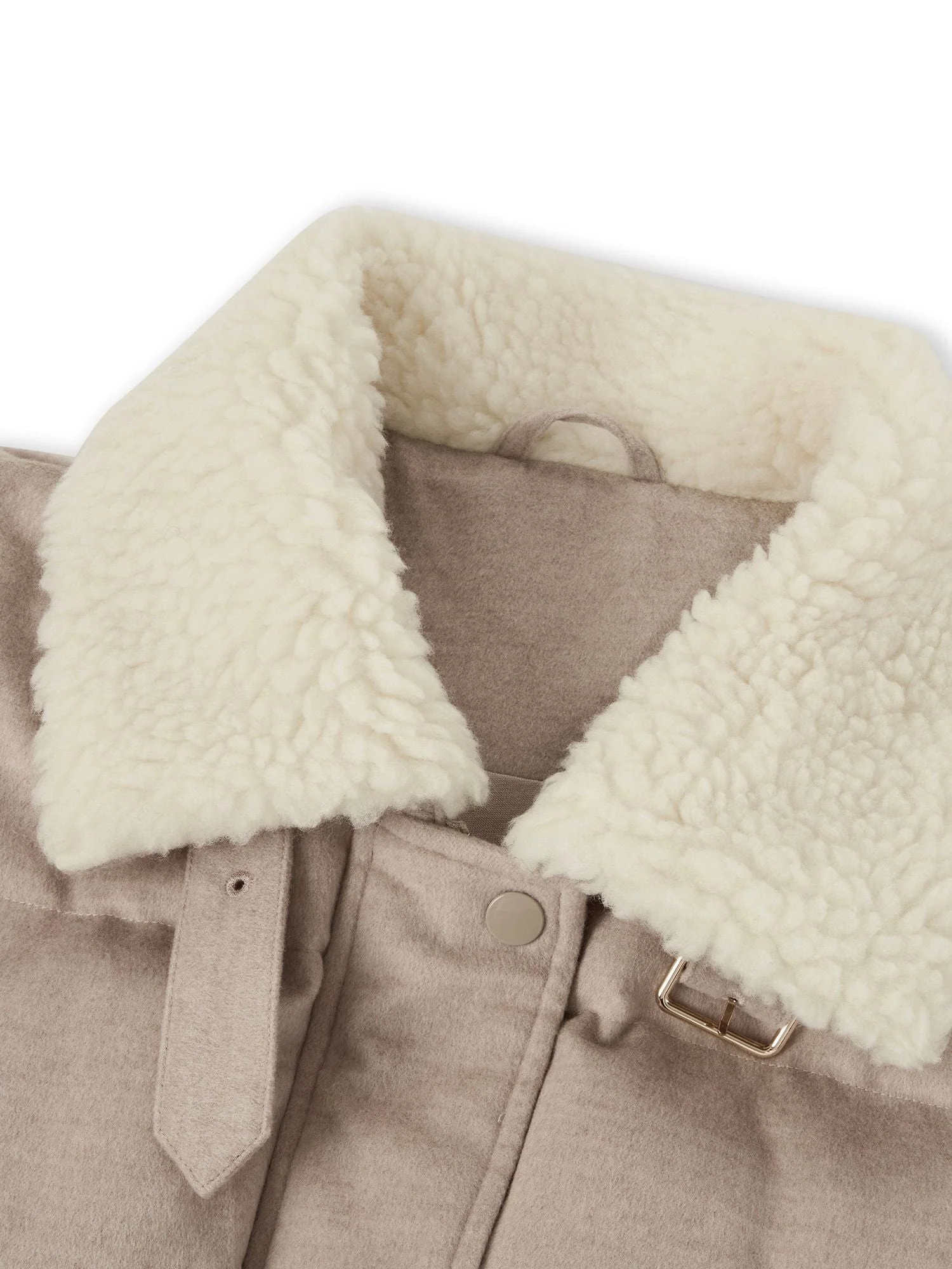 Mulberry Silk Teddy Collar Puffer - Image 5