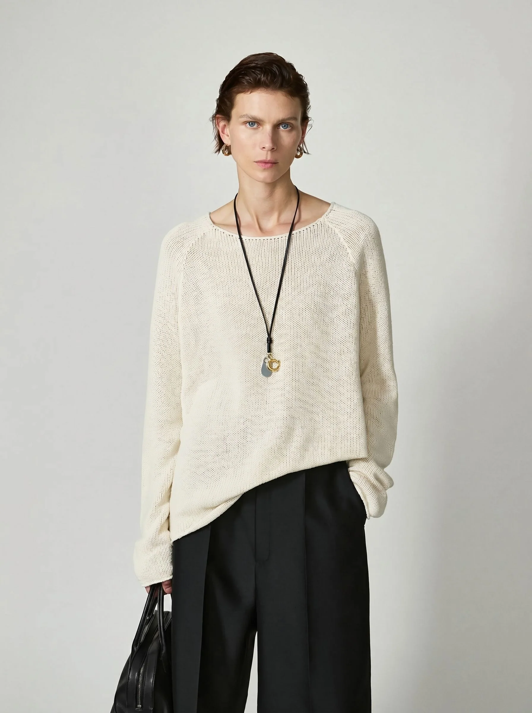 Mulberry Silk Textured Raglan Sweater