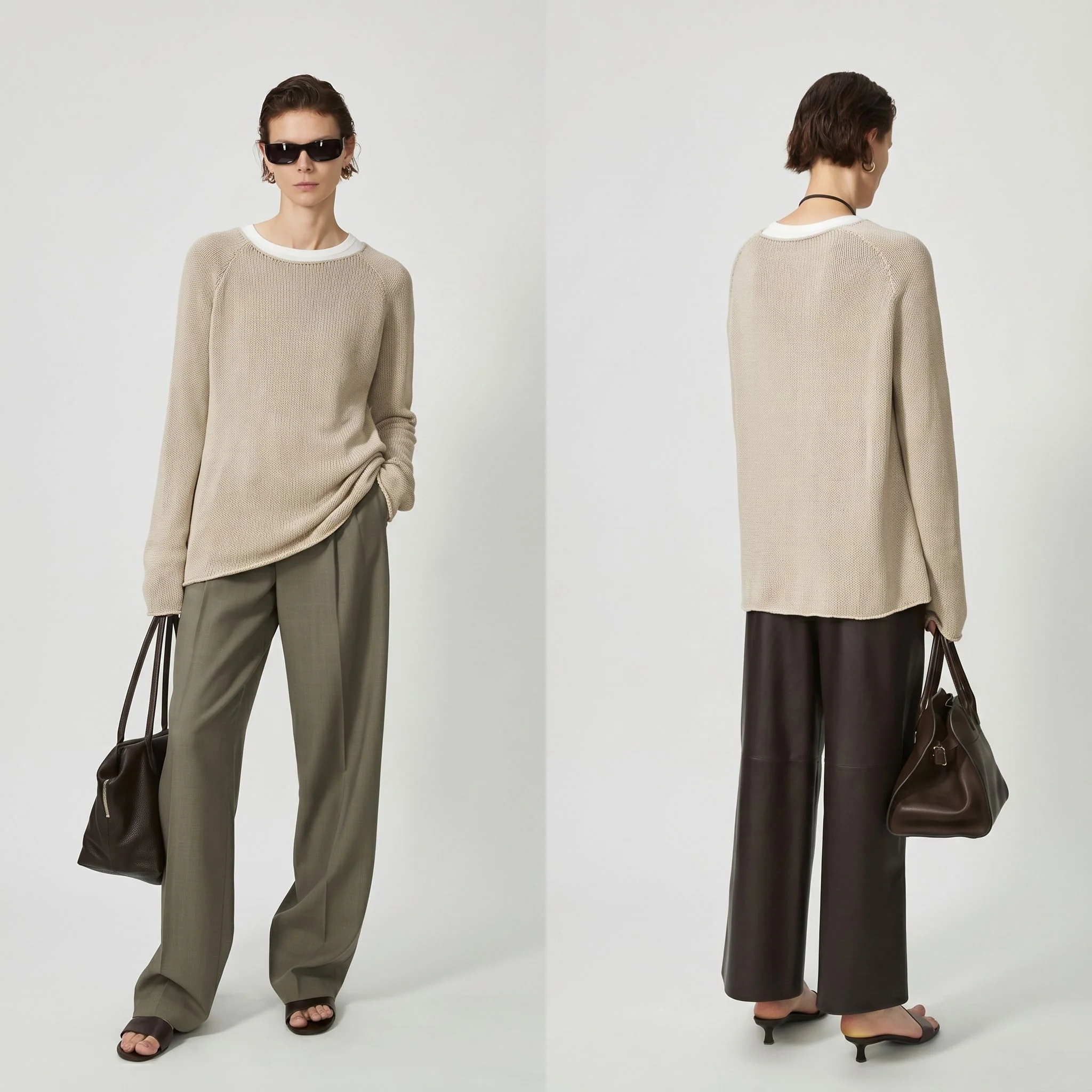 Mulberry Silk Textured Raglan Sweater - Image 2