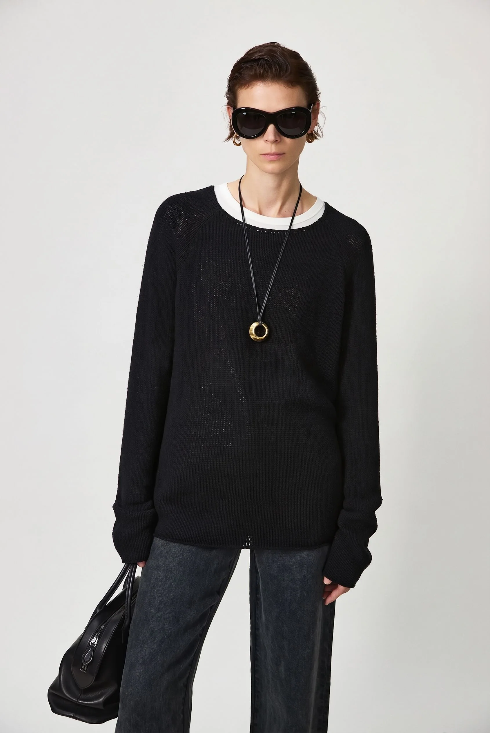 Mulberry Silk Textured Raglan Sweater - Image 3