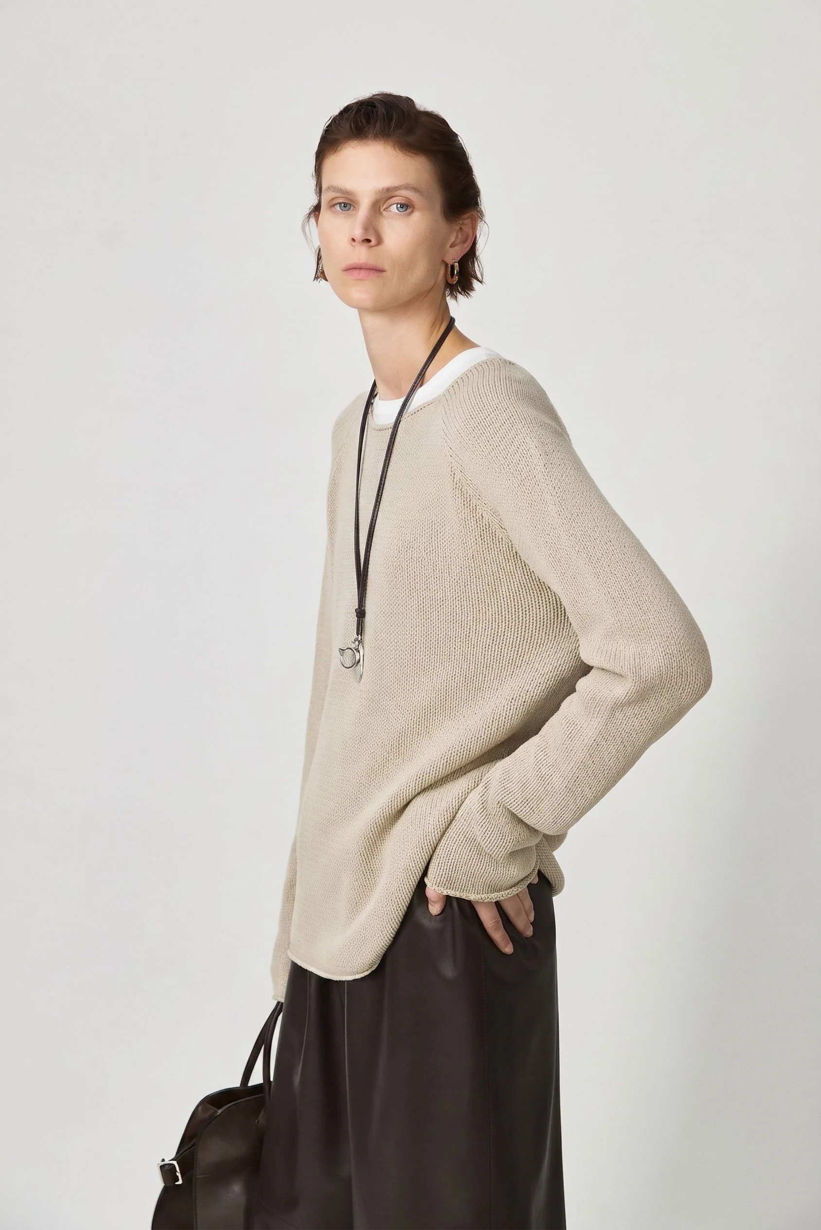 Mulberry Silk Textured Raglan Sweater - Image 4