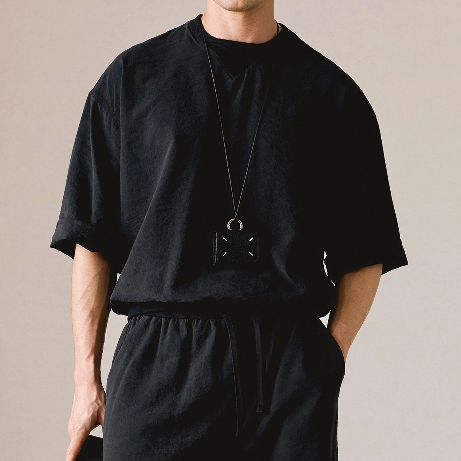 Mulberry Silk V-Insert Tee - Image 6