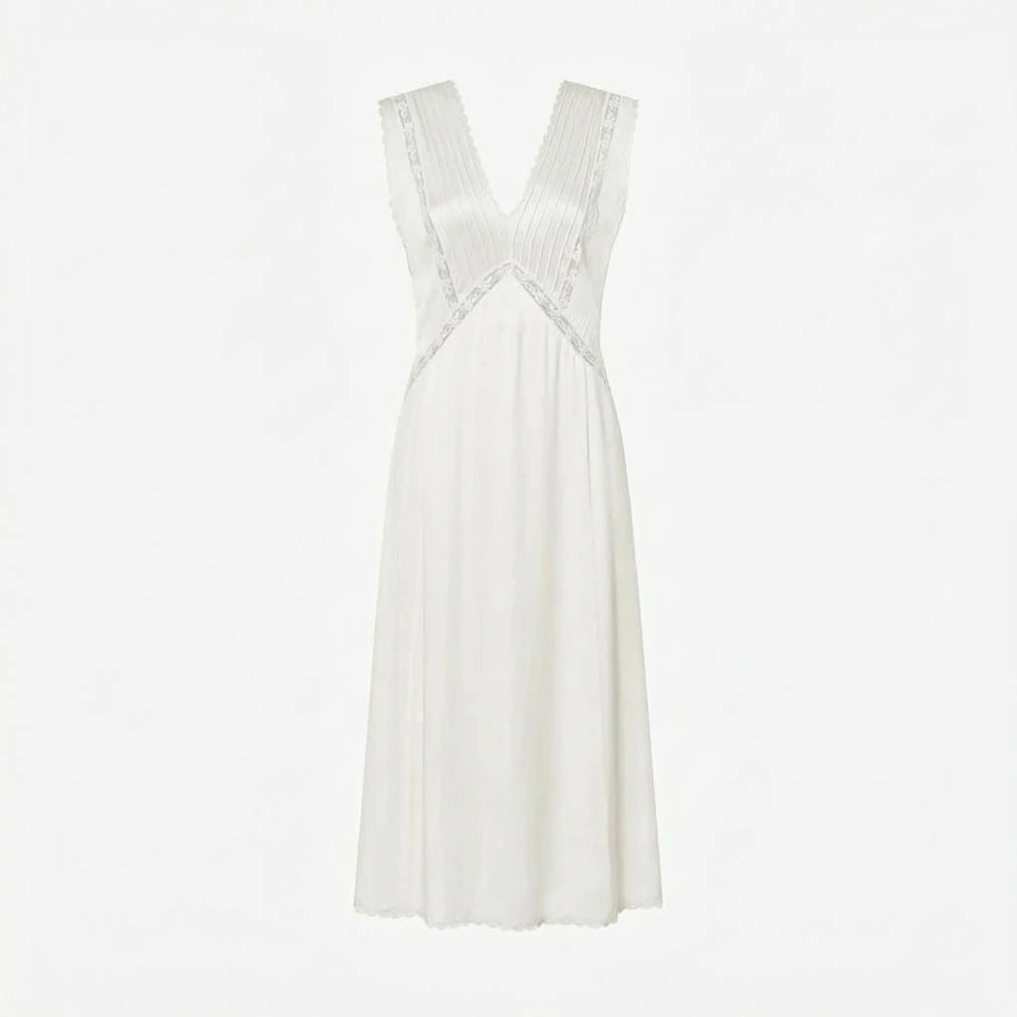 Mulberry Silk V-Neck Dress with Lace Trim - Image 4