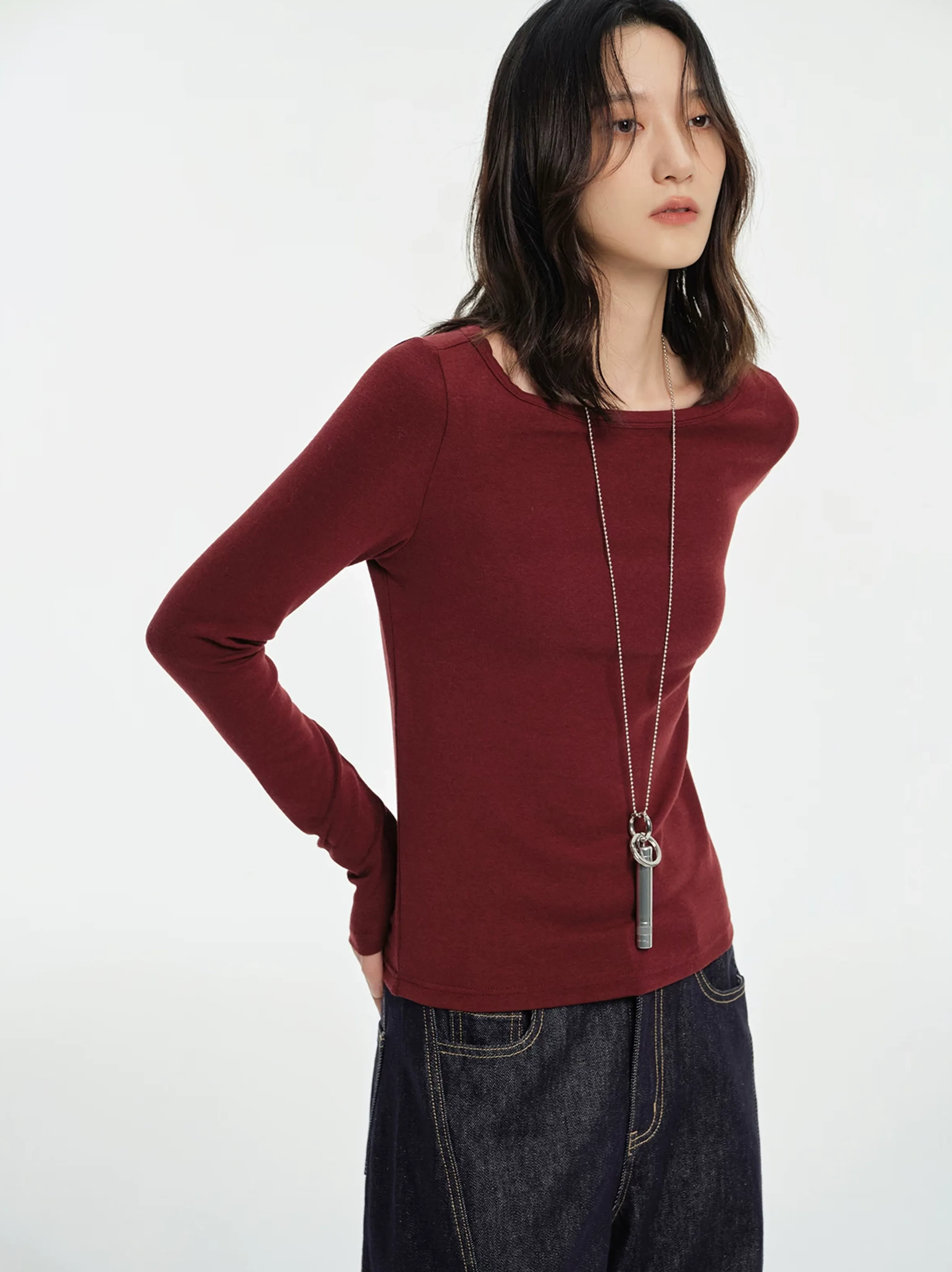Multicolor Wool Blend Long Sleeve Top - Image 3
