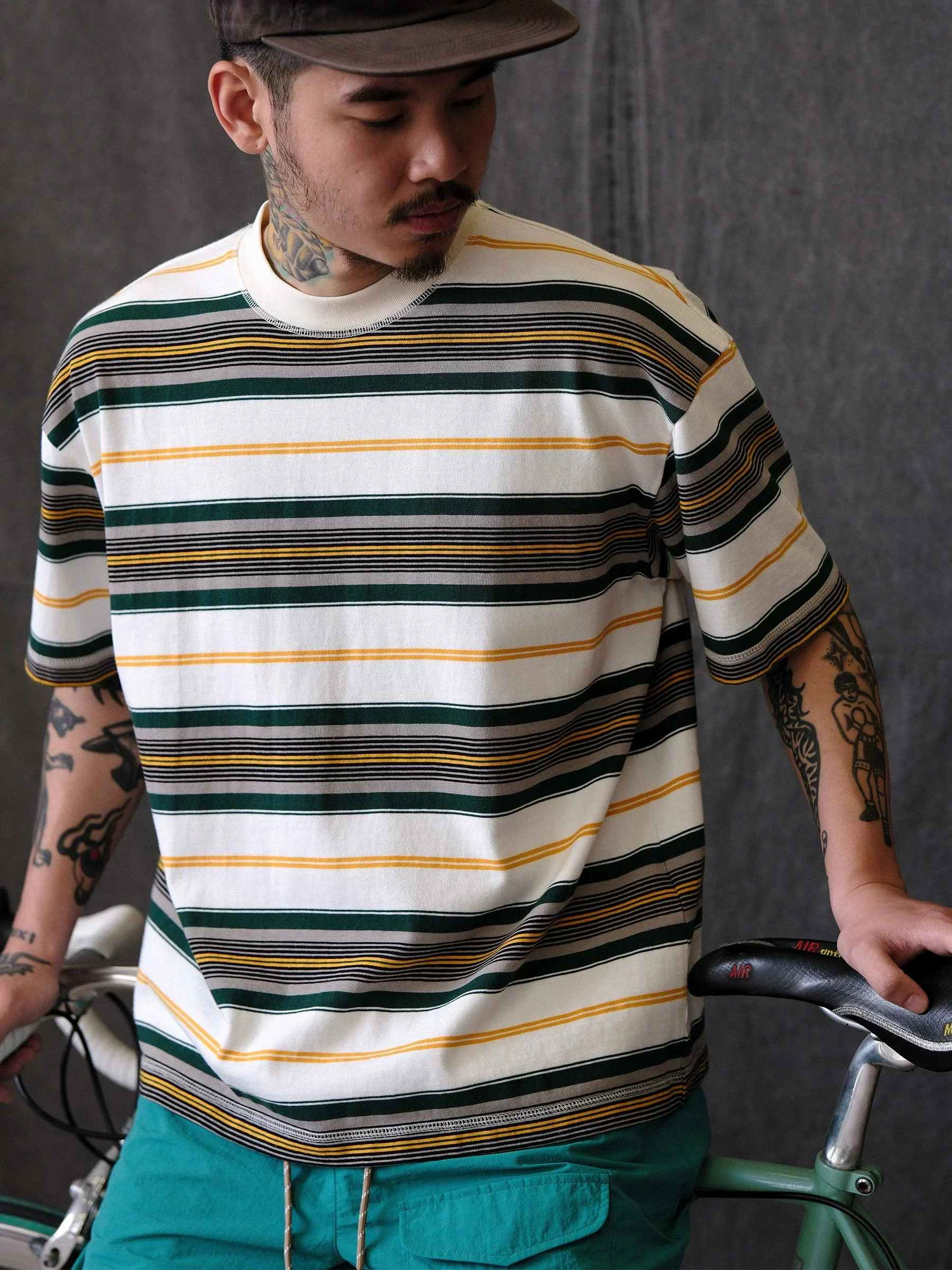 Multistripe Crew Tee