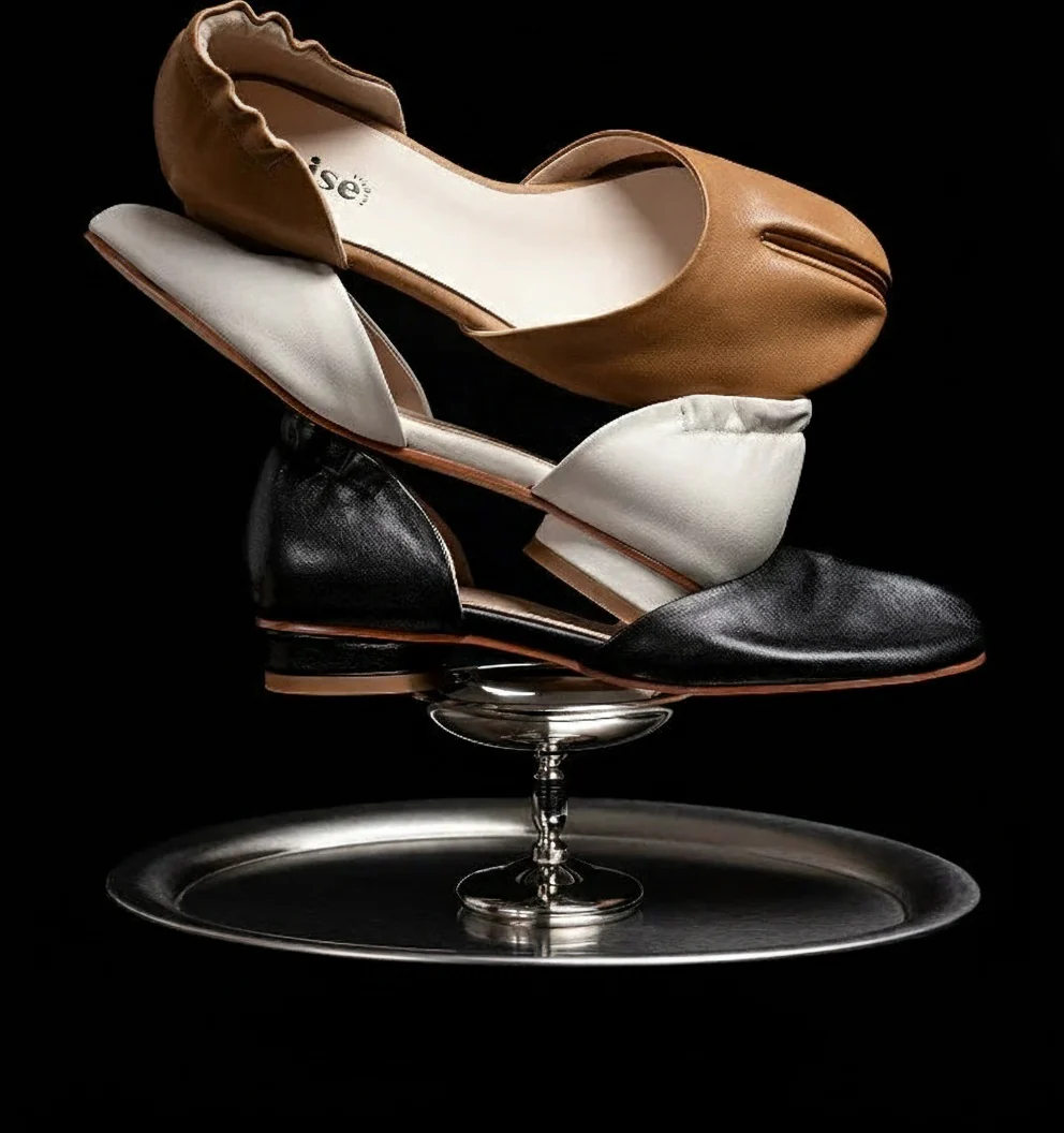 Murano Split-Toe Leather Flats - Image 4