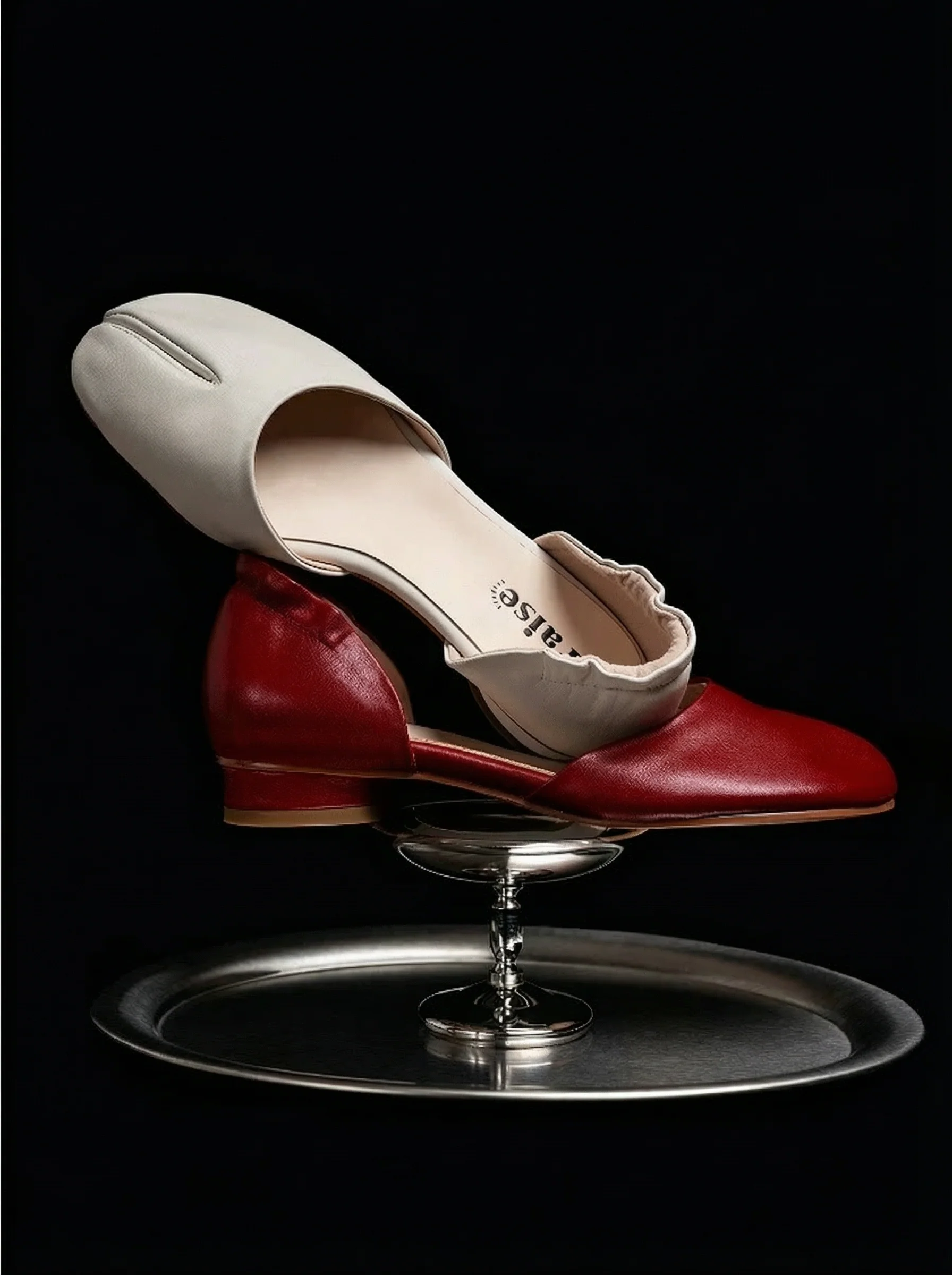 Murano Split-Toe Leather Flats - Image 6