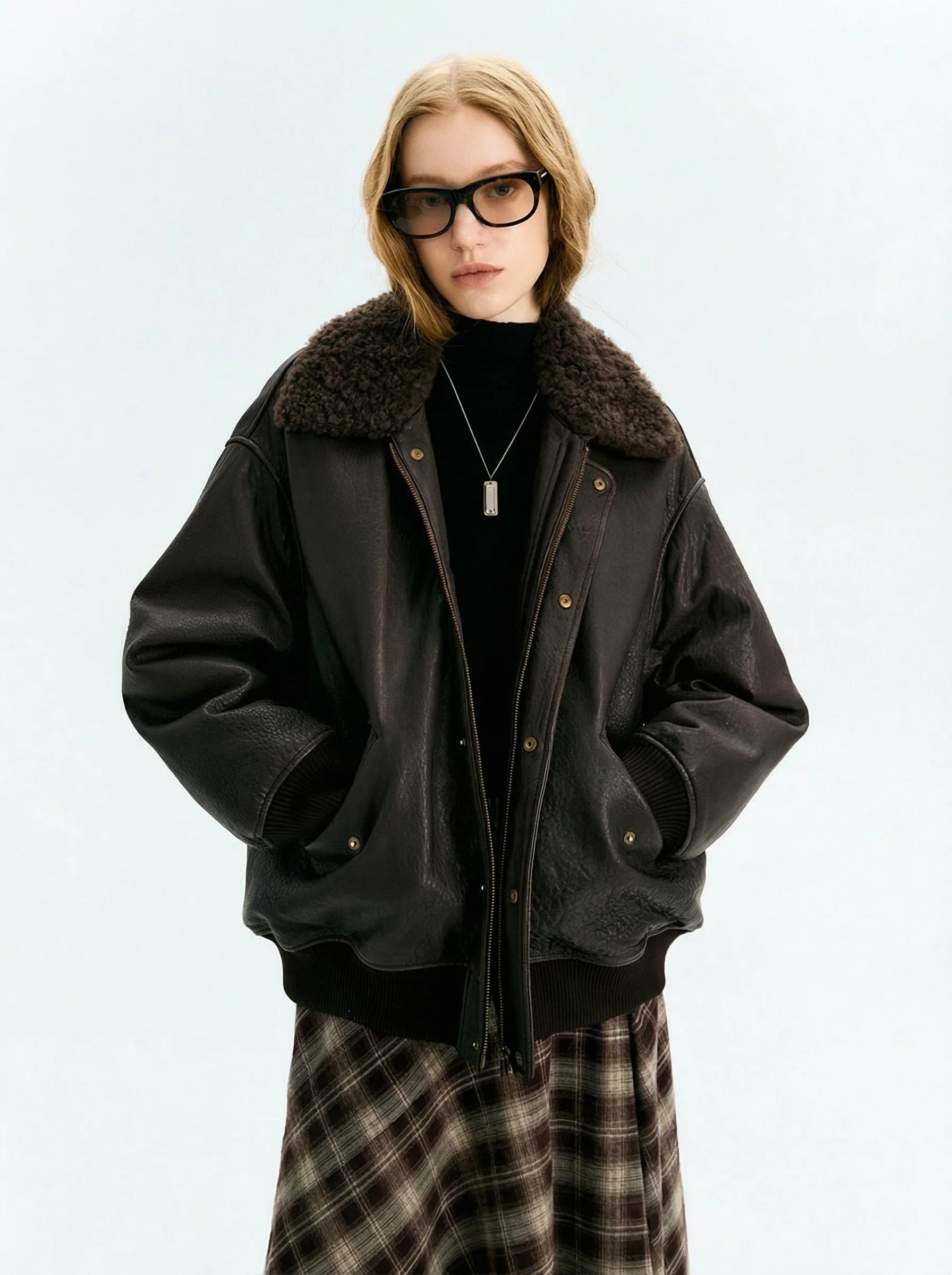 Nappa Lambskin Down Bomber - Image 3