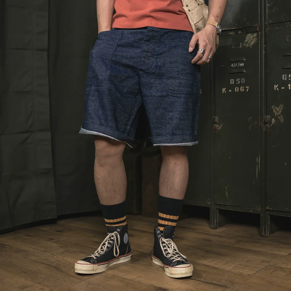 Naval Work Denim Shorts