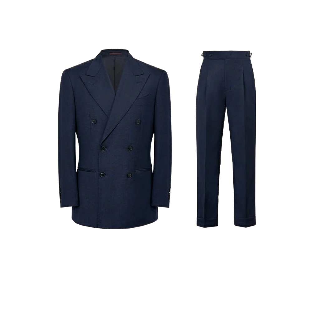 Navy Double-Breasted Suit - Image 8