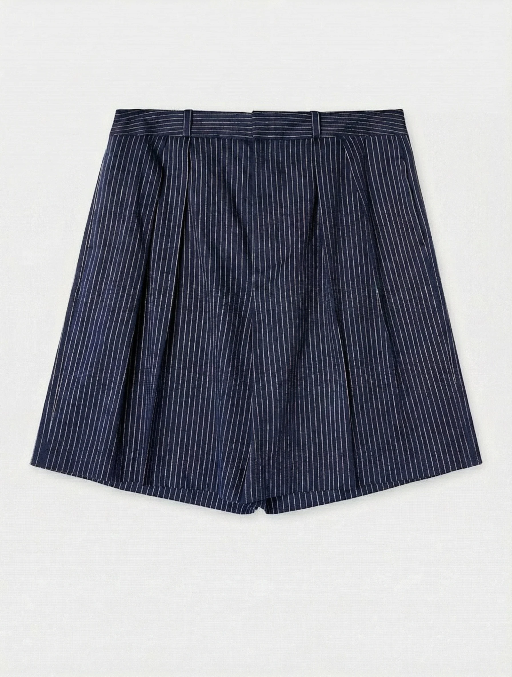 Navy Pinstripe Vest & Bermuda Set - Image 6
