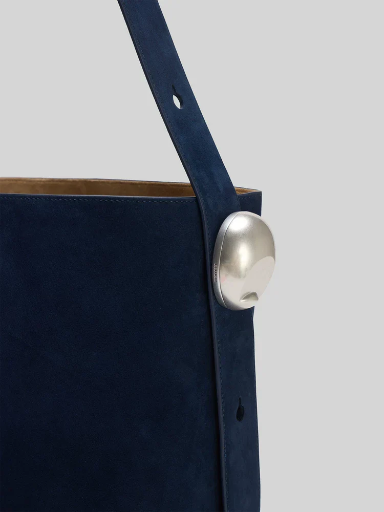 Navy Suede Tote - Image 2