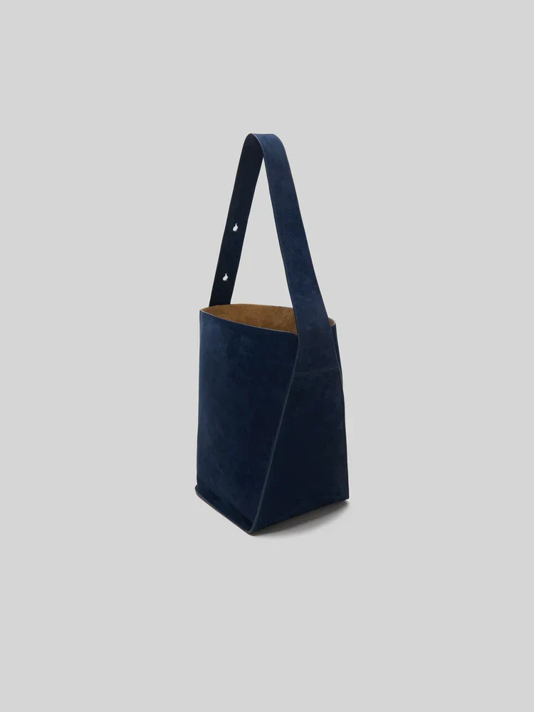 Navy Suede Tote - Image 4