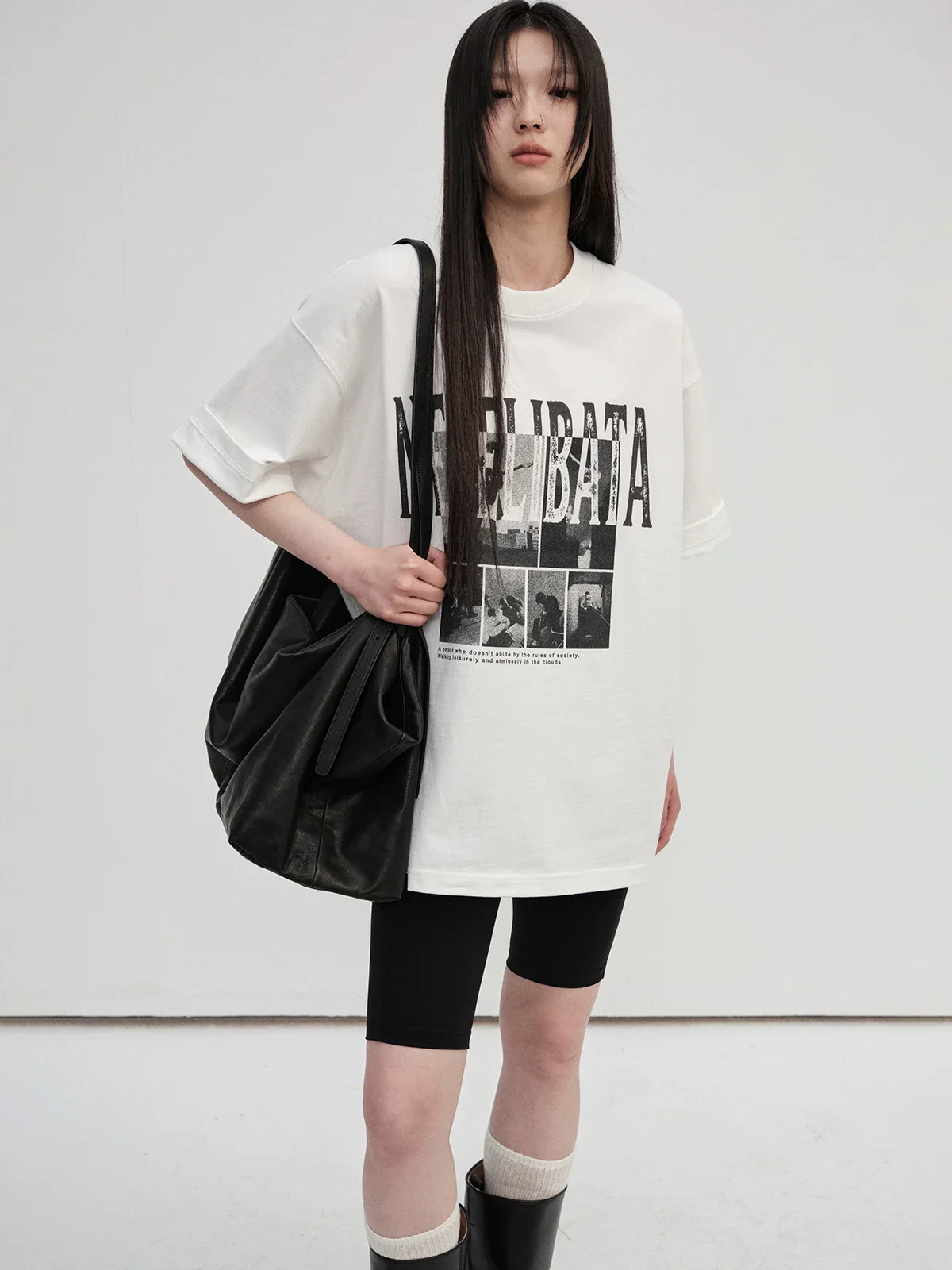 Nefelibata Collage Oversized T-Shirt