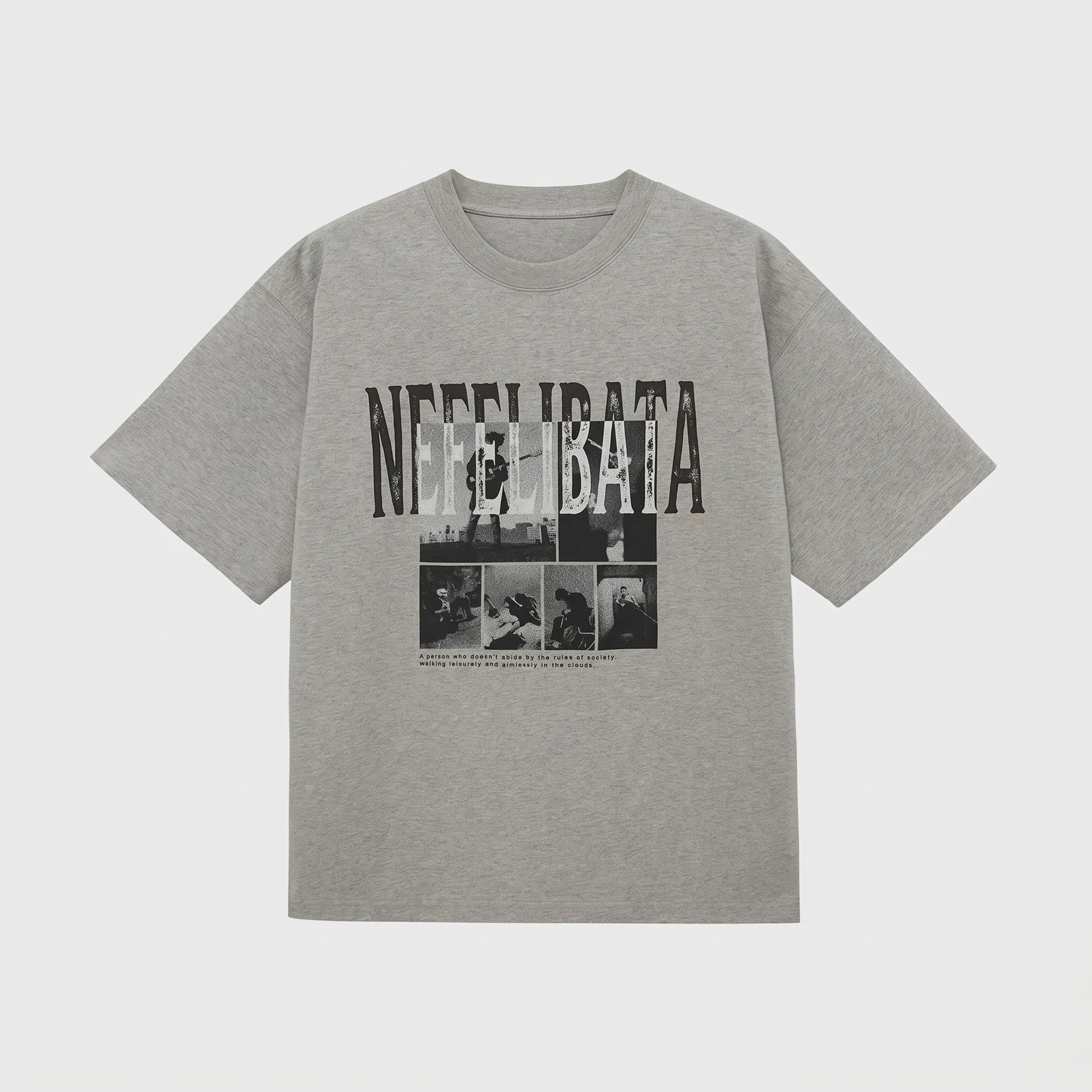 Nefelibata Collage Oversized T-Shirt - Image 6