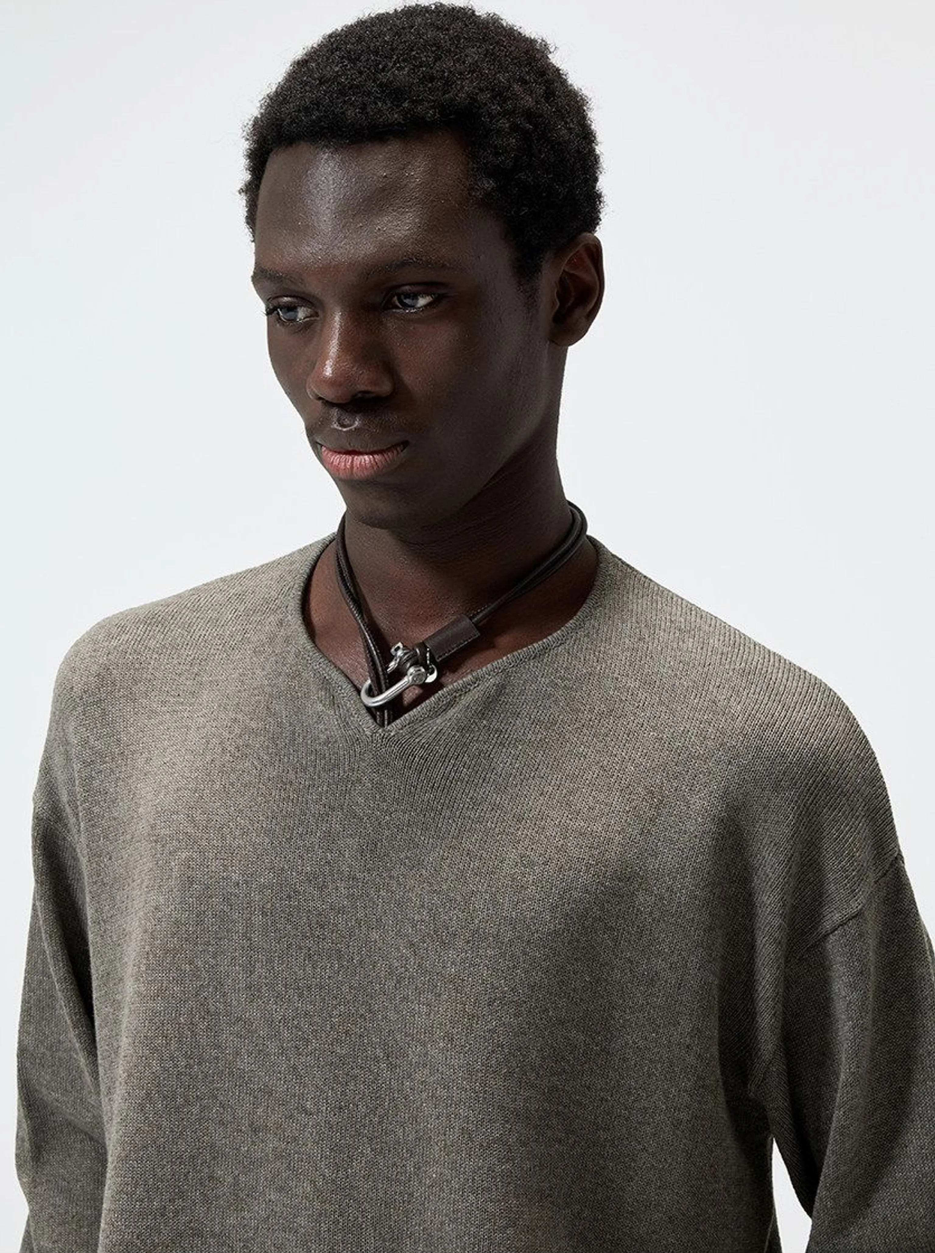 Notch Neck Knit Tee - Image 6