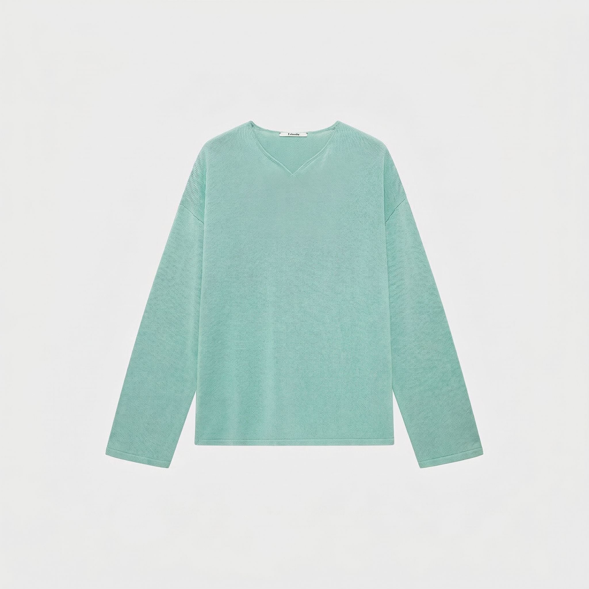 Notch Neck Knit Tee - Image 7