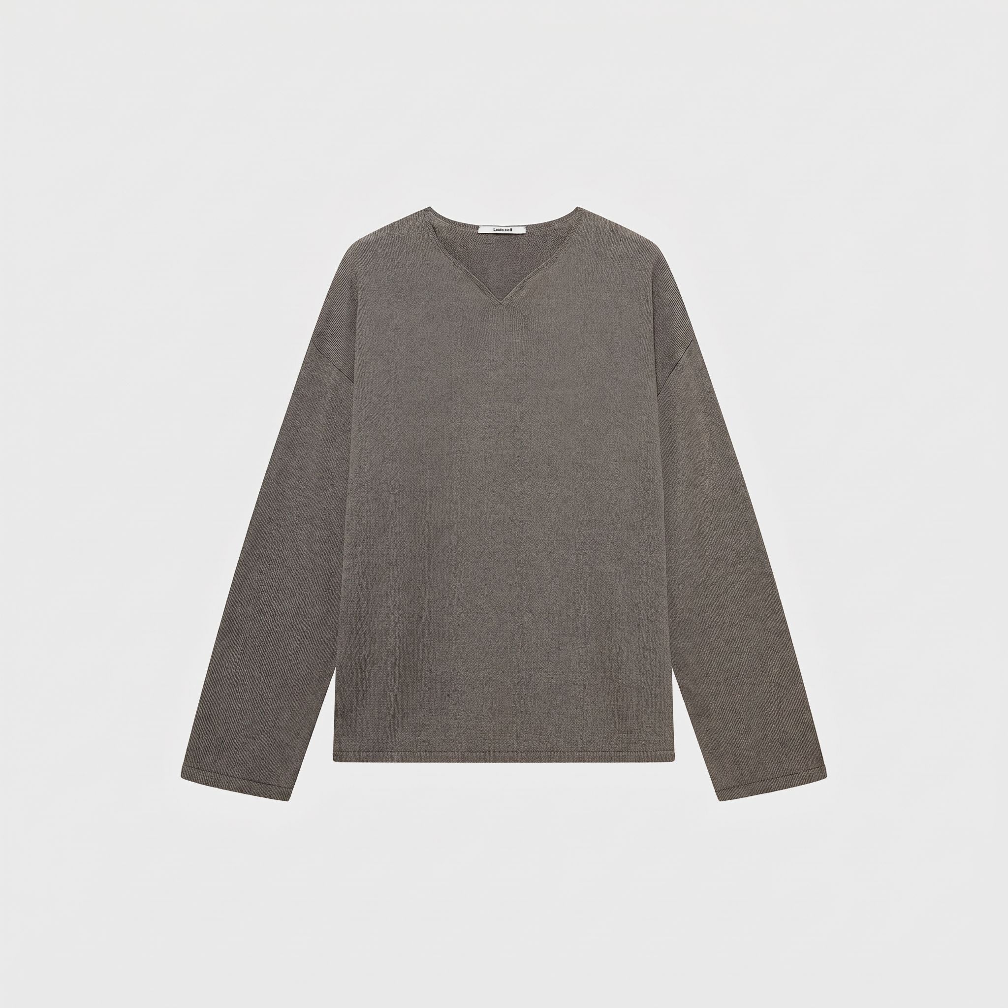 Notch Neck Knit Tee - Image 8