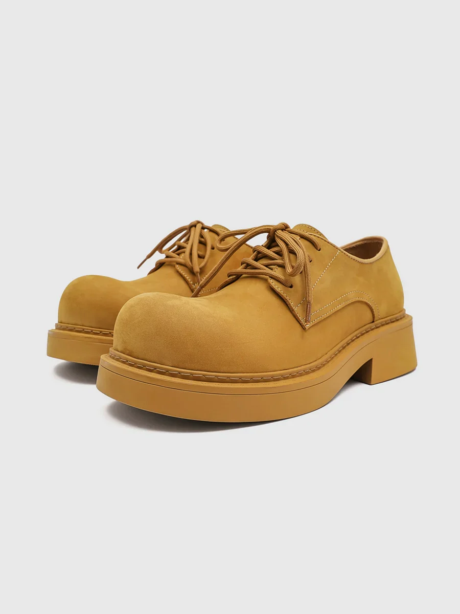 Nubuck Chunky Derby Shoes - Image 3